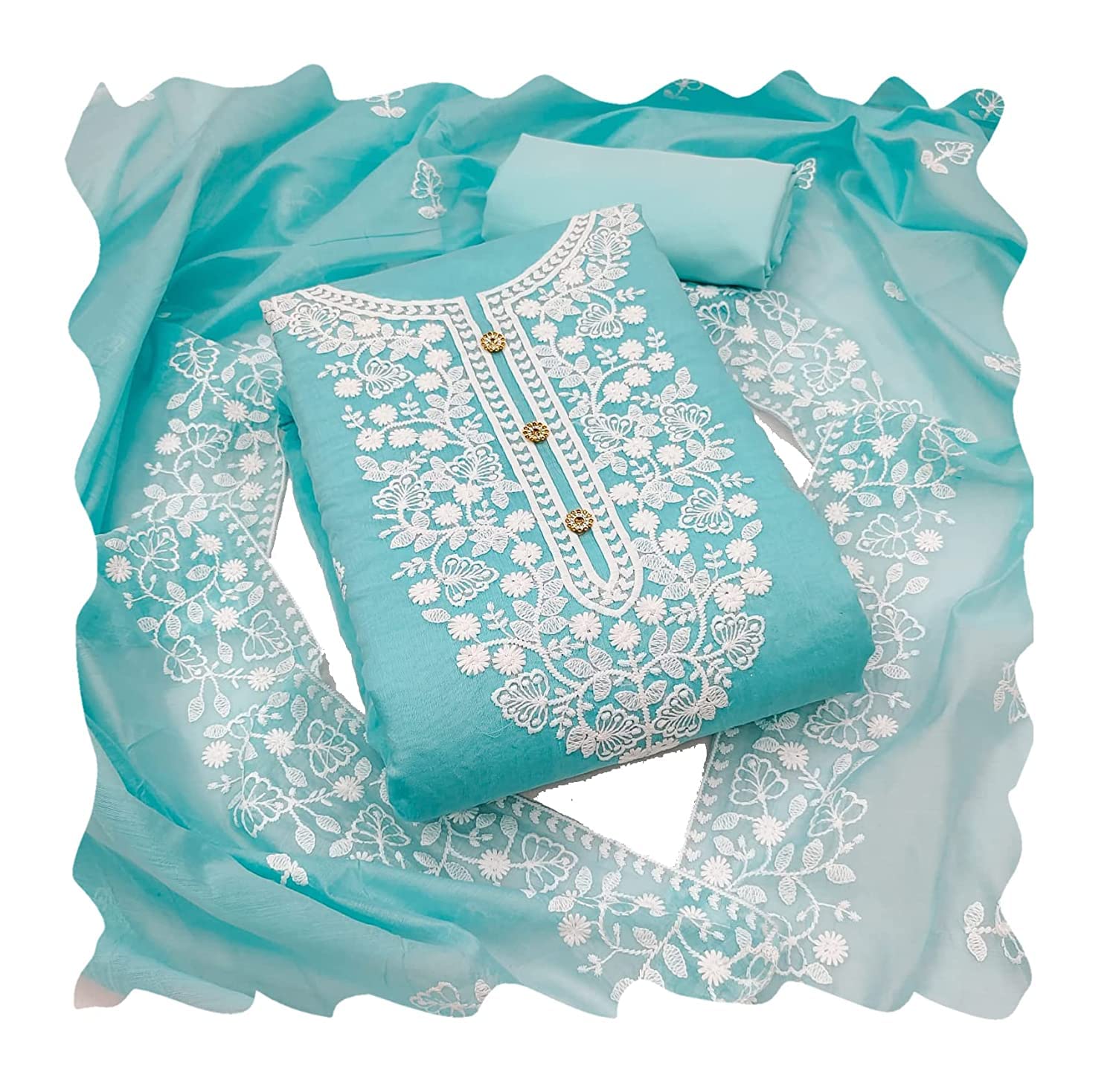 Param Creationmost Exclusive Very Affordable And casual Wear With Latest And Beautifull Unique Embroidered Unstitched Dress Material in Soft Organza fabric for womens.