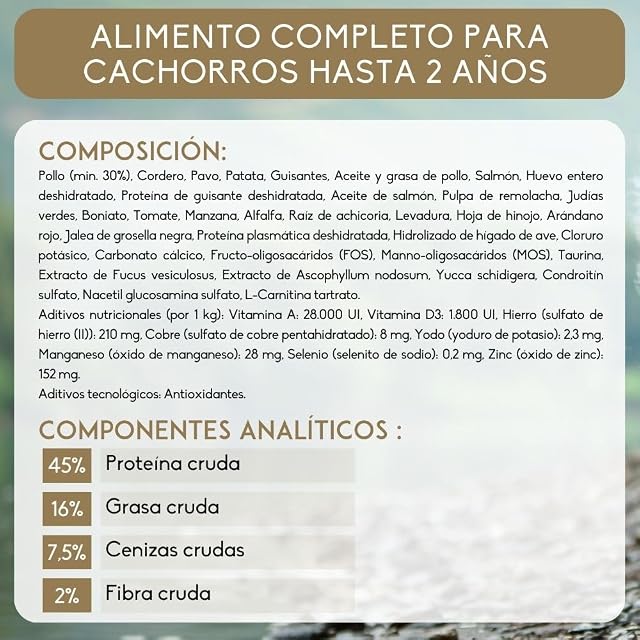 Foto 2 de 6 de NUTRIVET - INNE Chien - Croquetas sin Cereales - Cachorro - Pollo - 80% Ingredientes de Origen Animal - 12 kg