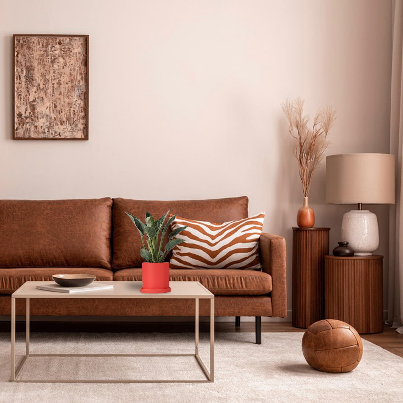 PATIKIL 5.12 Pollici Vasi Per Piante In Ceramica, Moderni Vasi Per Fiori A Gradiente Con Fori Di Drenaggio Per Decorare Piante Da Interno Succulente Erbe Aromatiche, Grigio Scuro