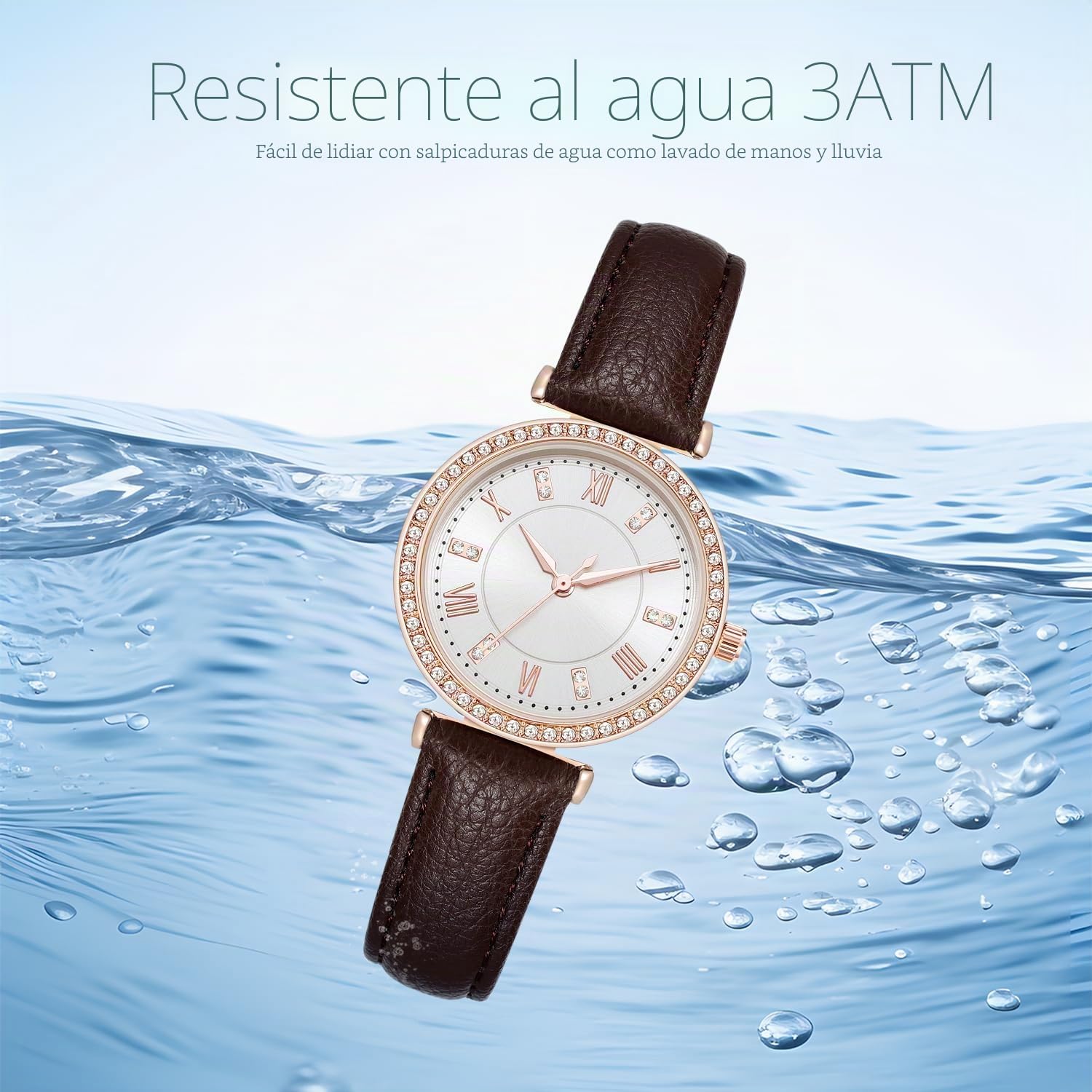 NUOVO Reloj de Cuarzo Analógico para Mujer - Elegante Con Correa de Cuero Negro o Blanco