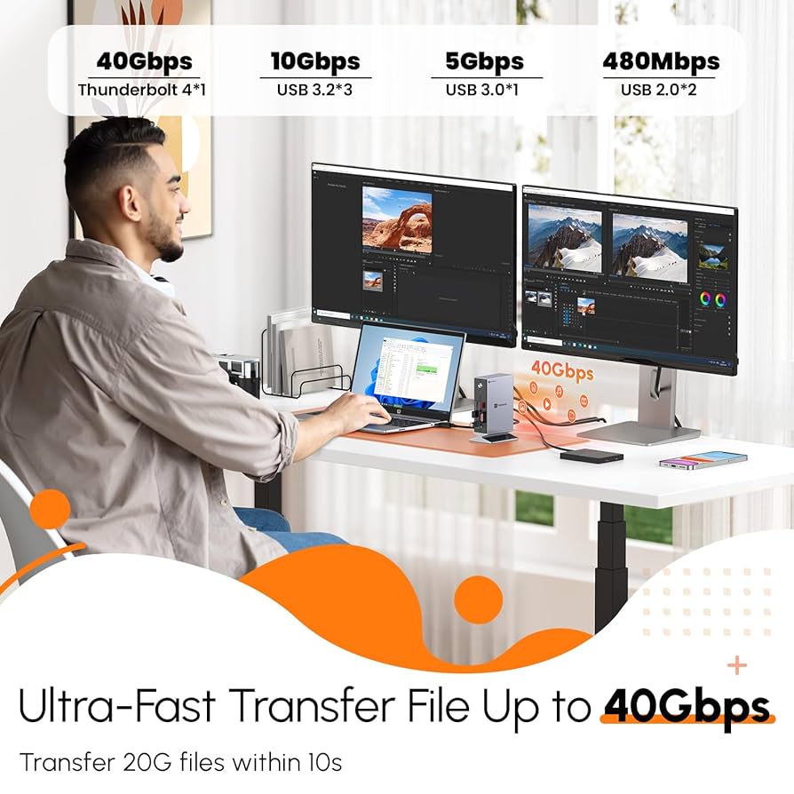 Amazon.com: TobenONE Thunderbolt 4 Dock with Power Adapter