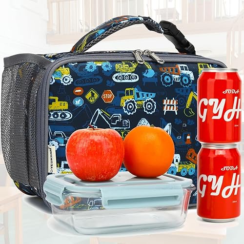 Miniatura 9 de Lonchera aislada para la escuela, bolsas de almuerzo térmicas reutilizables duraderas y congelables para niños, niñas, niños, hombres, mujeres - Kit