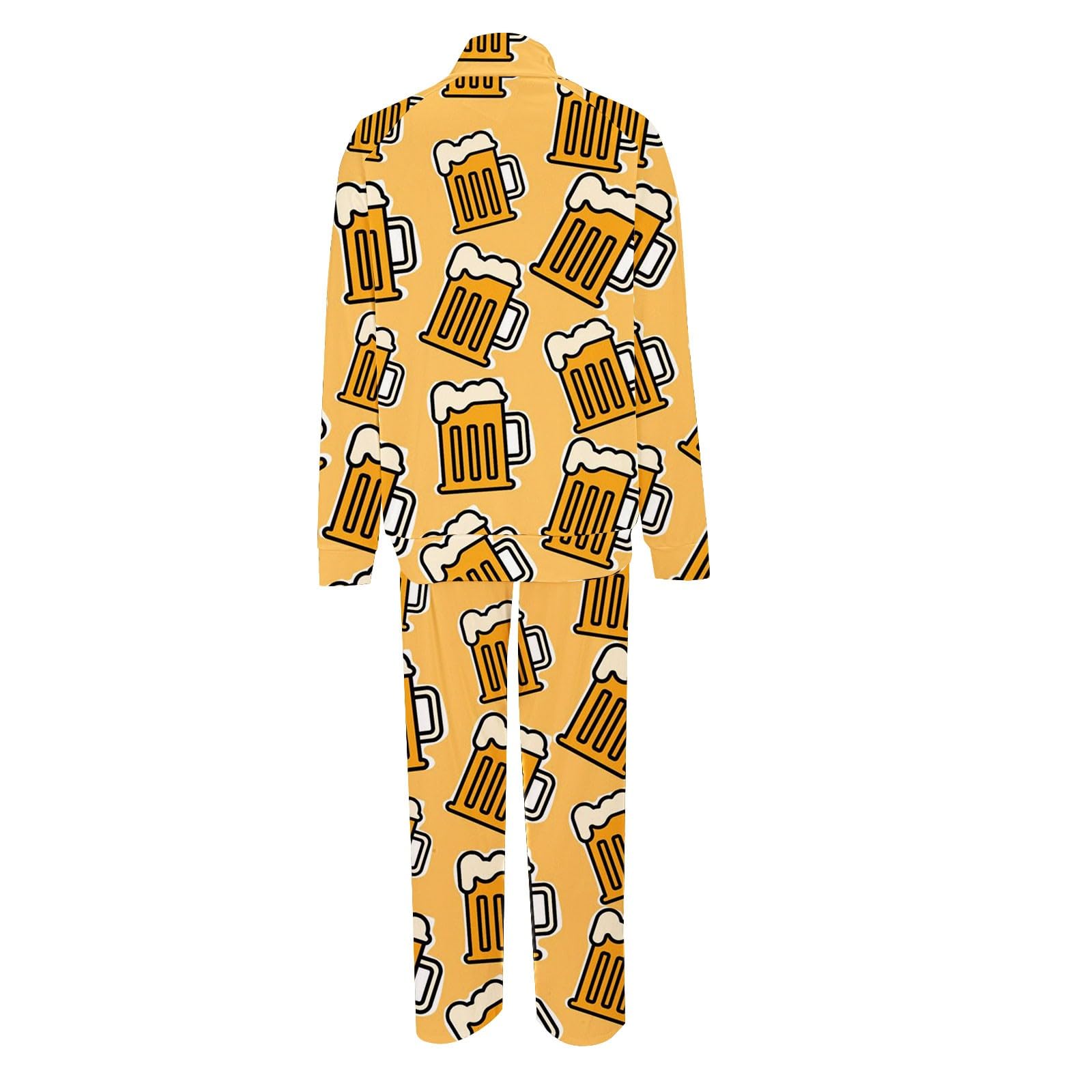 Tuta da donna in 2 pezzi, per autunno e inverno, con chiusura lampo e gamba dritta, tinta unita, con fiori, calda, elastica, comoda, per attività all'aperto, allenamento, jogging, da jogging, S-3Xl