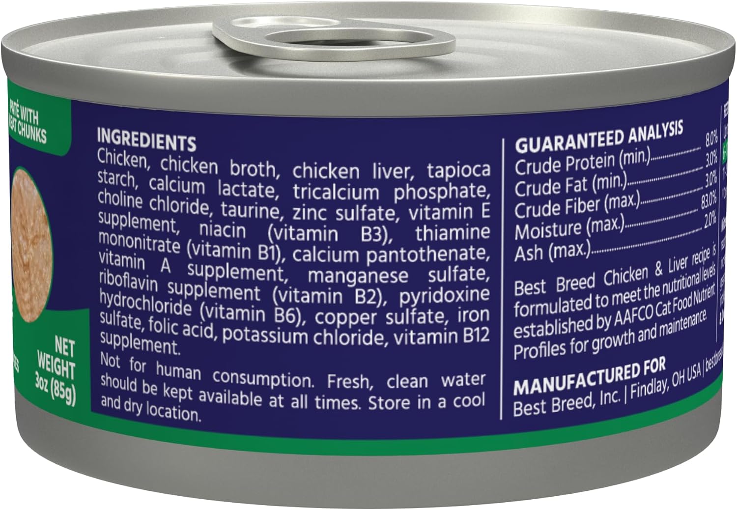 Best Breed Dr. Gary's Chicken & Liver Canned Food for Cats - 24 x 5.5 oz.