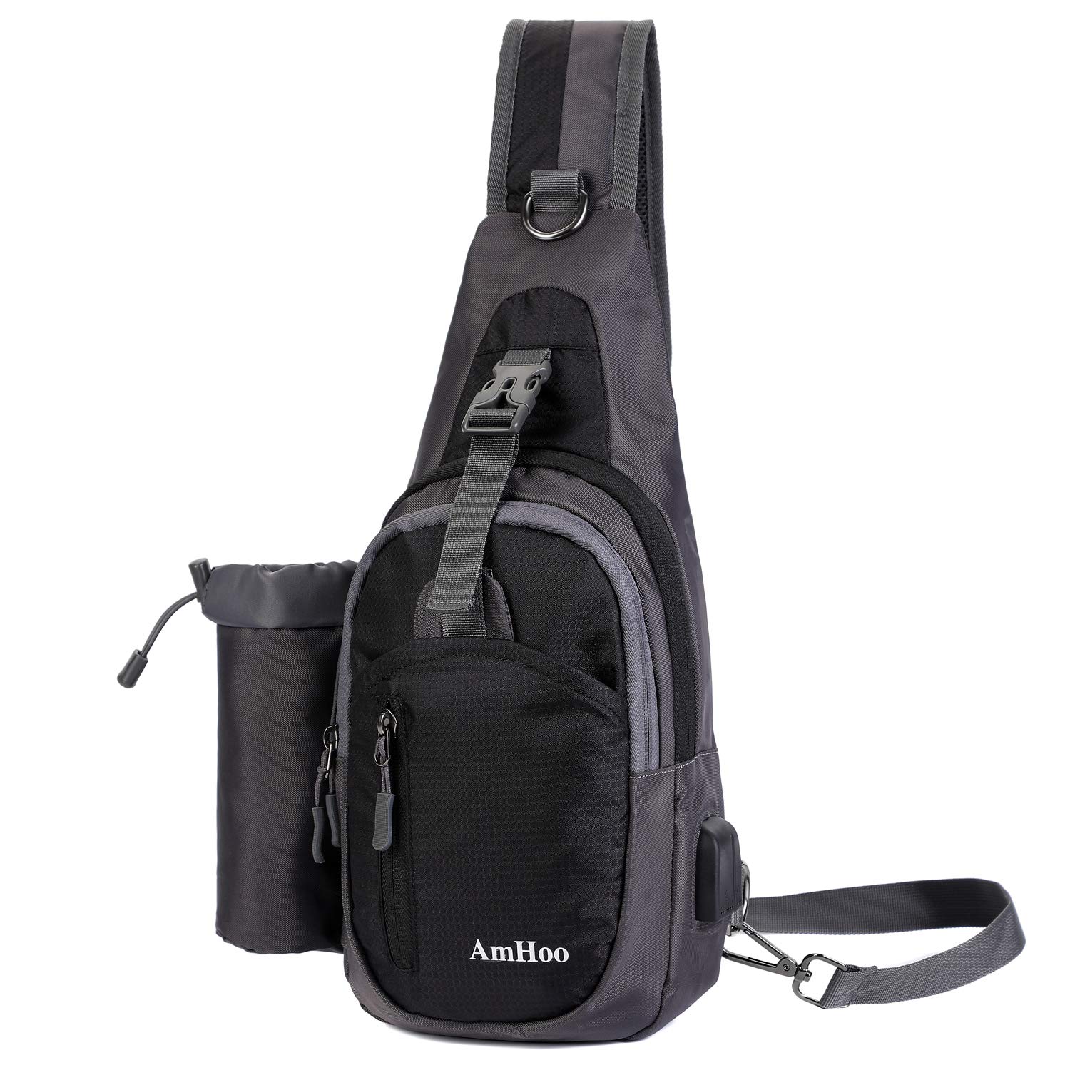 AmHoo Sling Backpack Chest Shoudler Crossbody Bag Water Resistant Hiking Daypack