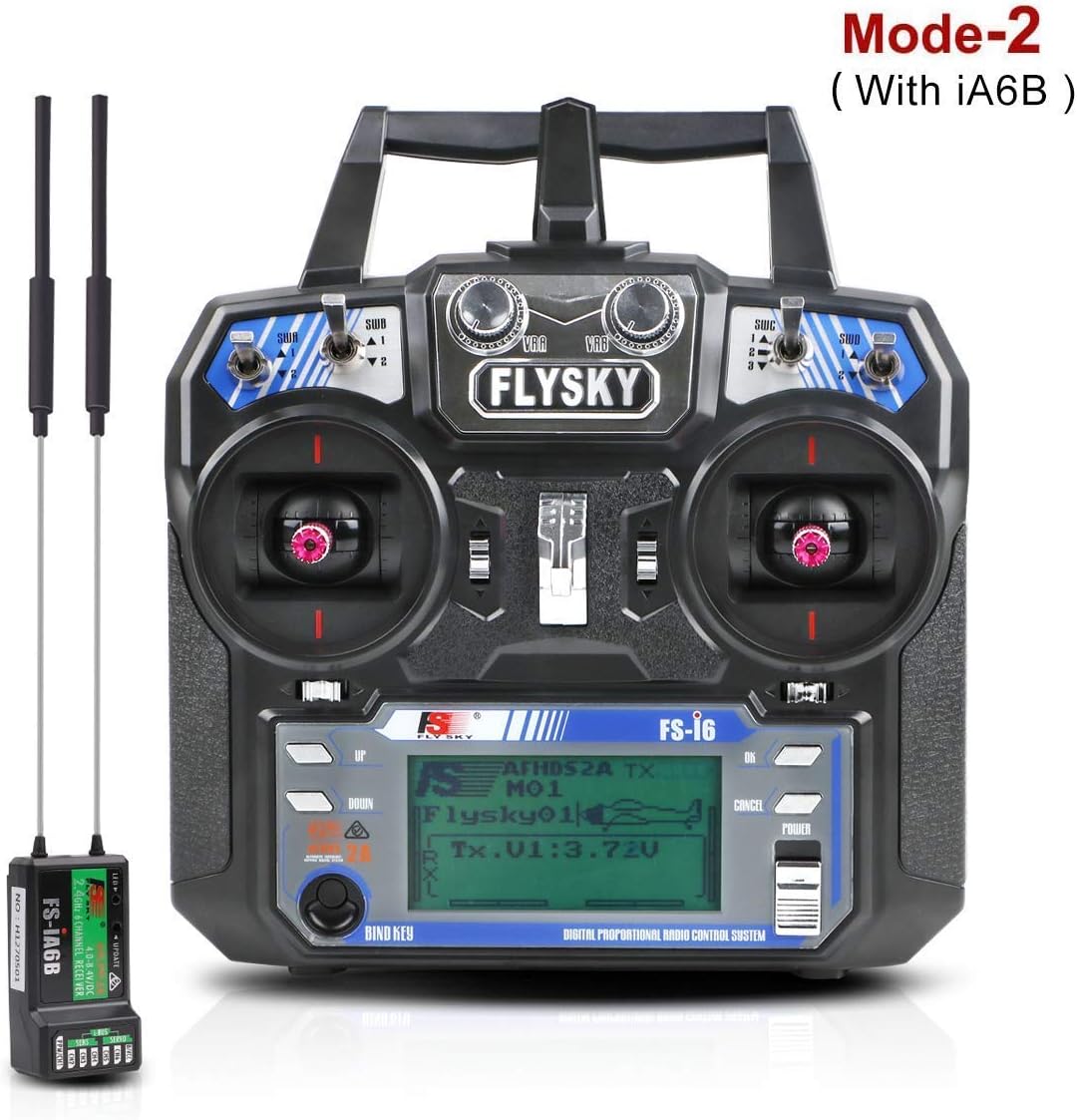Flysky FS-i6 6CH 2.4GHz AFHDS RC Transmitter w/FS-iA6B Receiver+ 30 in 1 Flight Simulator for RC Multirotor Quadcopter Helicopter Airplane Glider Car