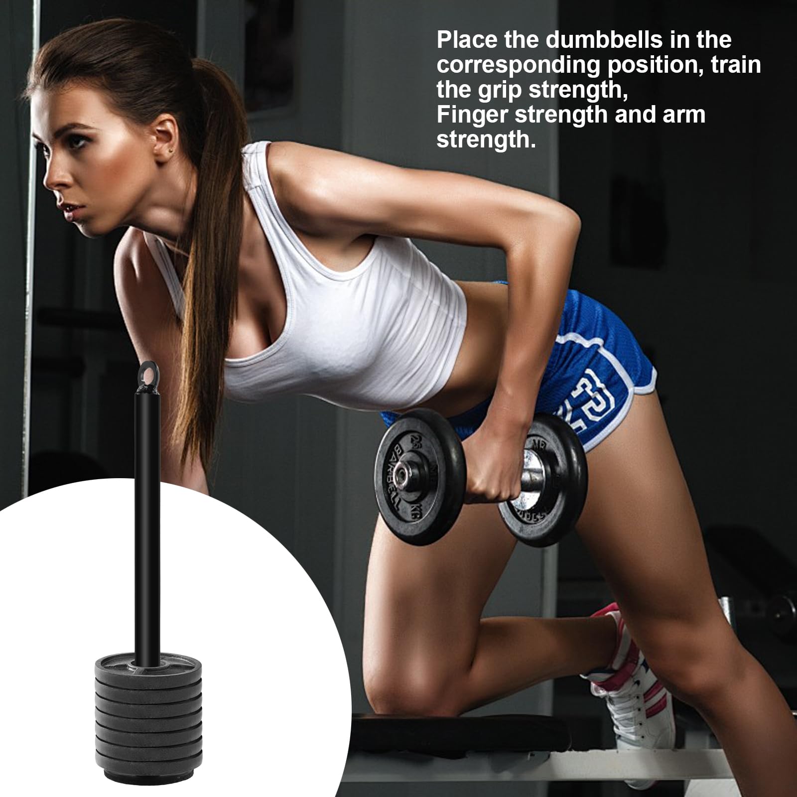 Szpilka do ładowania obciążeń hantelowych, Loading Pin, szpilka do ładowania płyt wagowych fitness, Weight Stack Pin, Ø20 x 320 mm, wytrzymałość 100kg, akcesoria fitness do wyciągu linowego dla