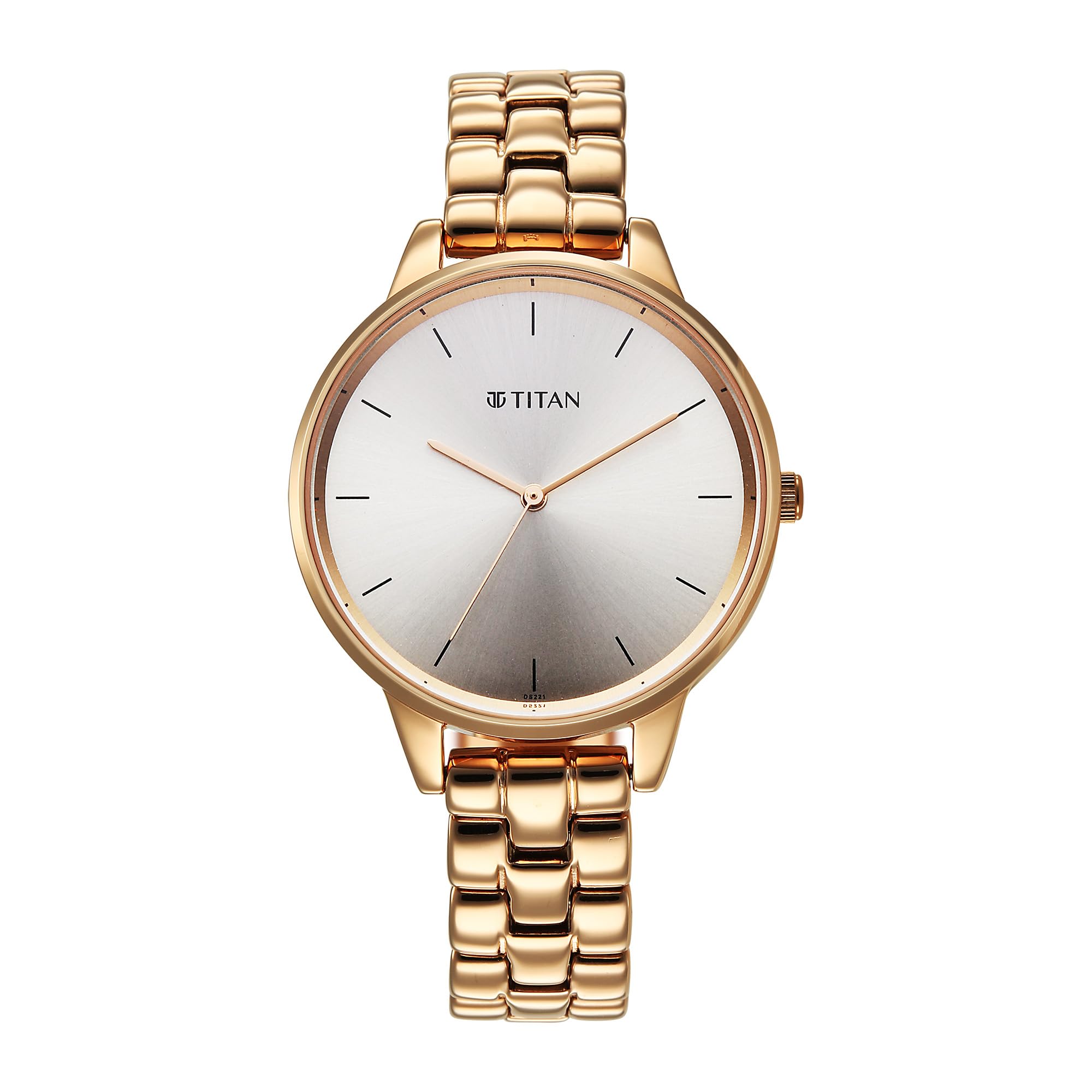 Neo Quartz Analog Grey Dial Rose Gold Metal Strap Watch for Women-image-34