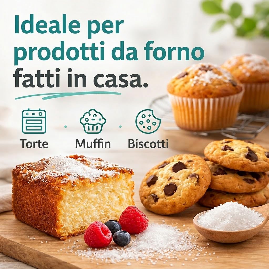 GiDeli Eritritolo 3 kg di zucchero semolato privo di calorie come alternativa allo zucchero vegano e dentale