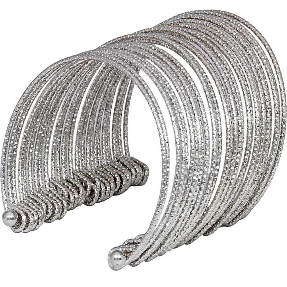 RBLISS CG Silver Casual Adjustable Bangles/Cuff/Bracelet for Women and Girls (B0CL8T5KFW) Amazon Price History, Amazon Price Tracker
