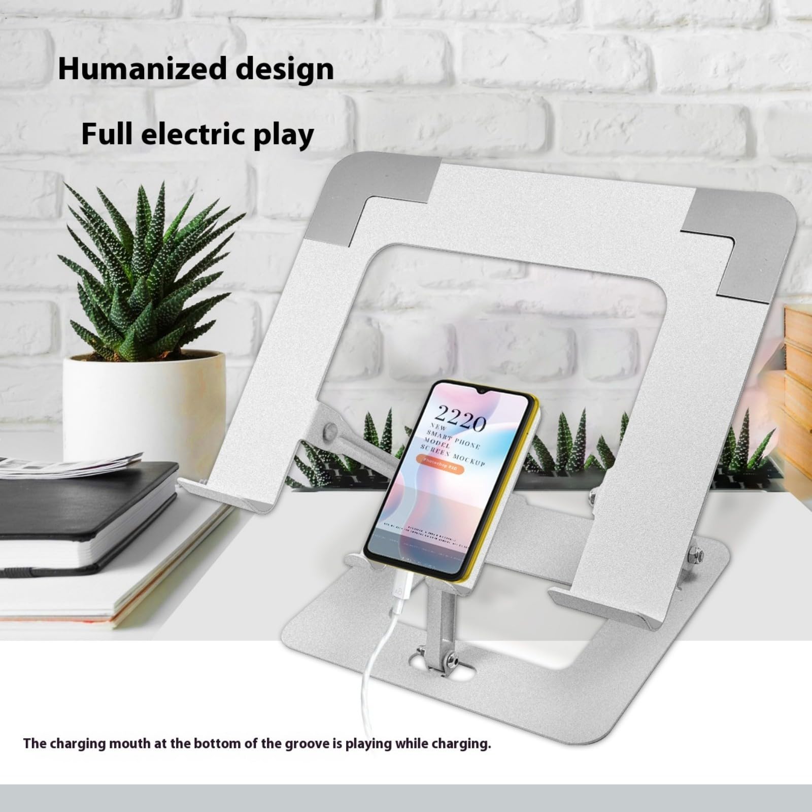 Soporte plegable para computadora, ajustable, soporte ergonómico para portátiles, tabletas, teléfonos, soporte ligero para laptop