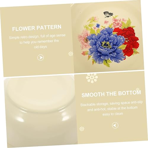 Miniatura 2 de jojofuny Cuenca de esmalte cuenco de esmalte cuenco de camping cuenco profundo de esmalte vintage cuenco de esmalte cuenco de batido de huevos