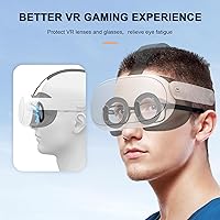 Vista 2 de Glasses Spacer Protector for Meta Quest 3, Blue Light Blocking Glasses for Oculus Quest 3, VR Protector Accessories Anti-Scratch Ring Prevent