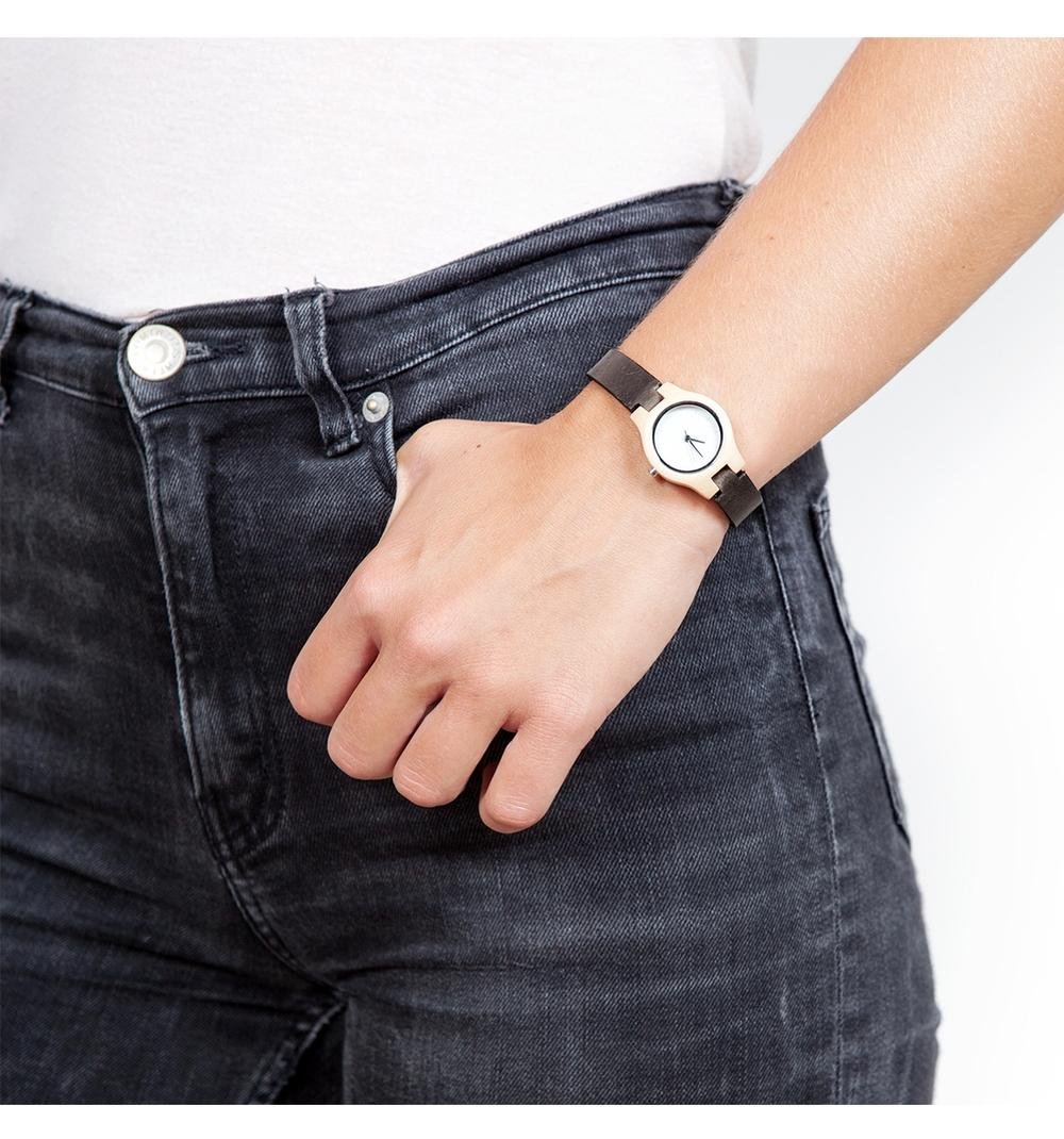 Kerbholz Damen-Armbanduhr Adelheid Analog Quarz Leder 0612524230933