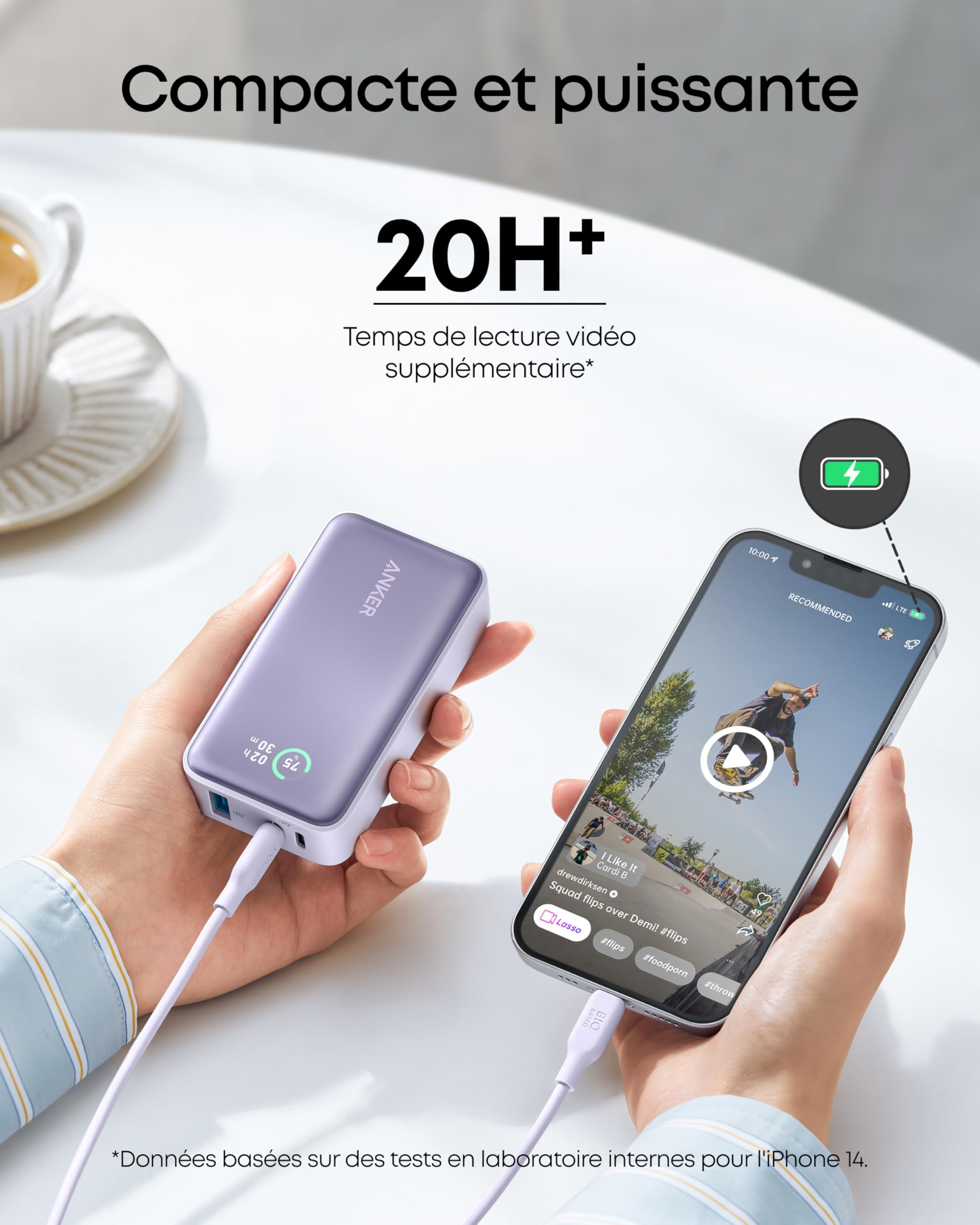 Anker 533 Batterie Externe 10000 mAh avec Sortie PD 30W Max