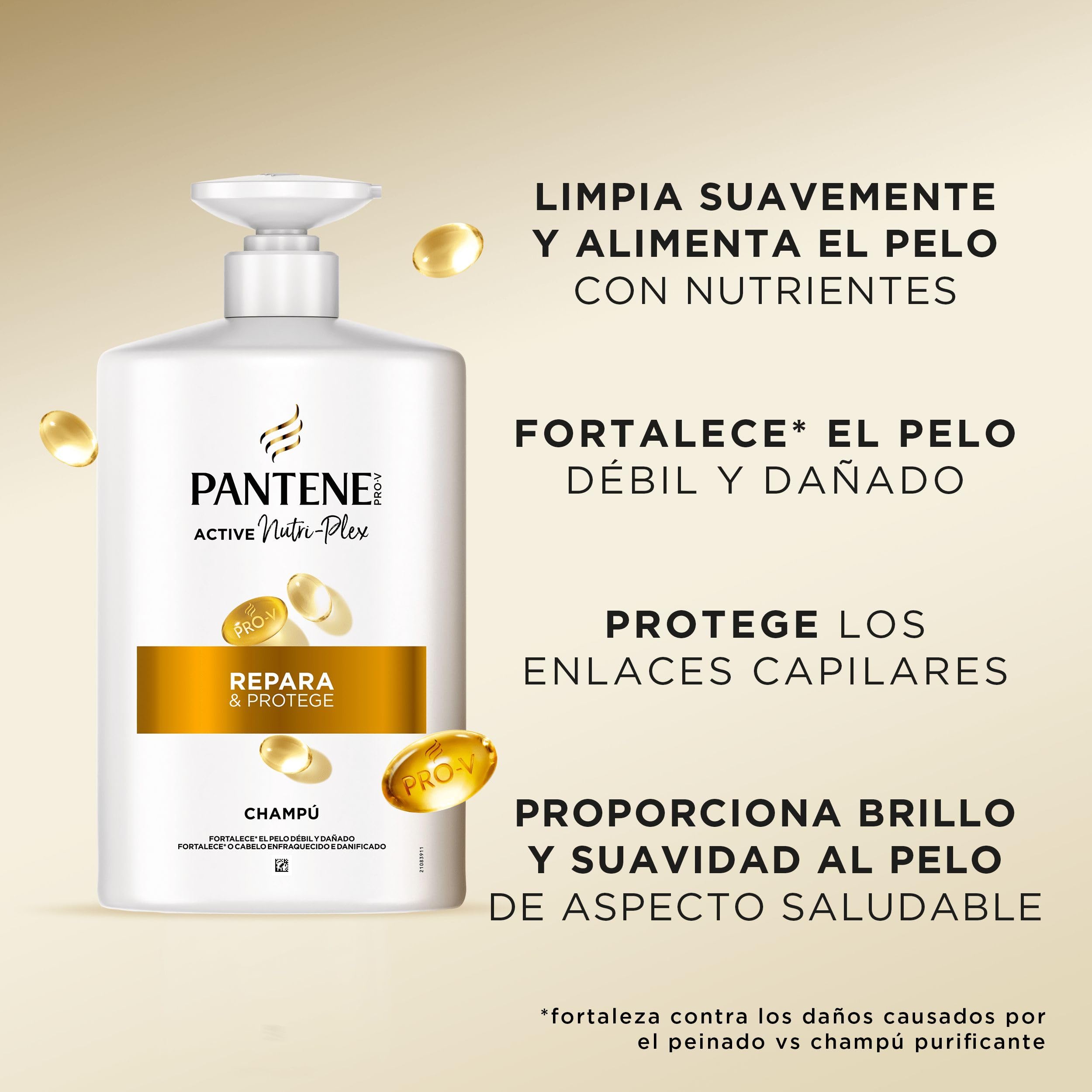 Pantene Pro-V Repara Y Protege Champú 1 L Con Dispensador, Mascarilla Protectora De Keratina 500ml, Pelo Seco Y Dañado