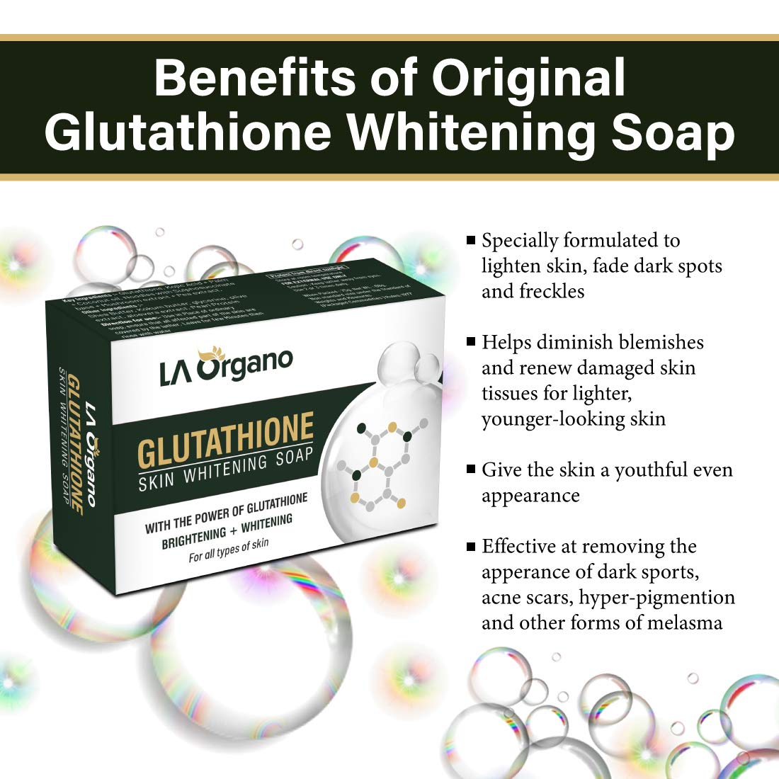 la organo glutathione skin whitening soap reviews Soap, 75g With Aloe Vera Gel, 120ml & Vit C Face Glow Serum, 30ml Skin Care Combo Beauty 25,000ppm GHK-Cu Copper Peptides Supplements For anti aging Packs:6 Pack