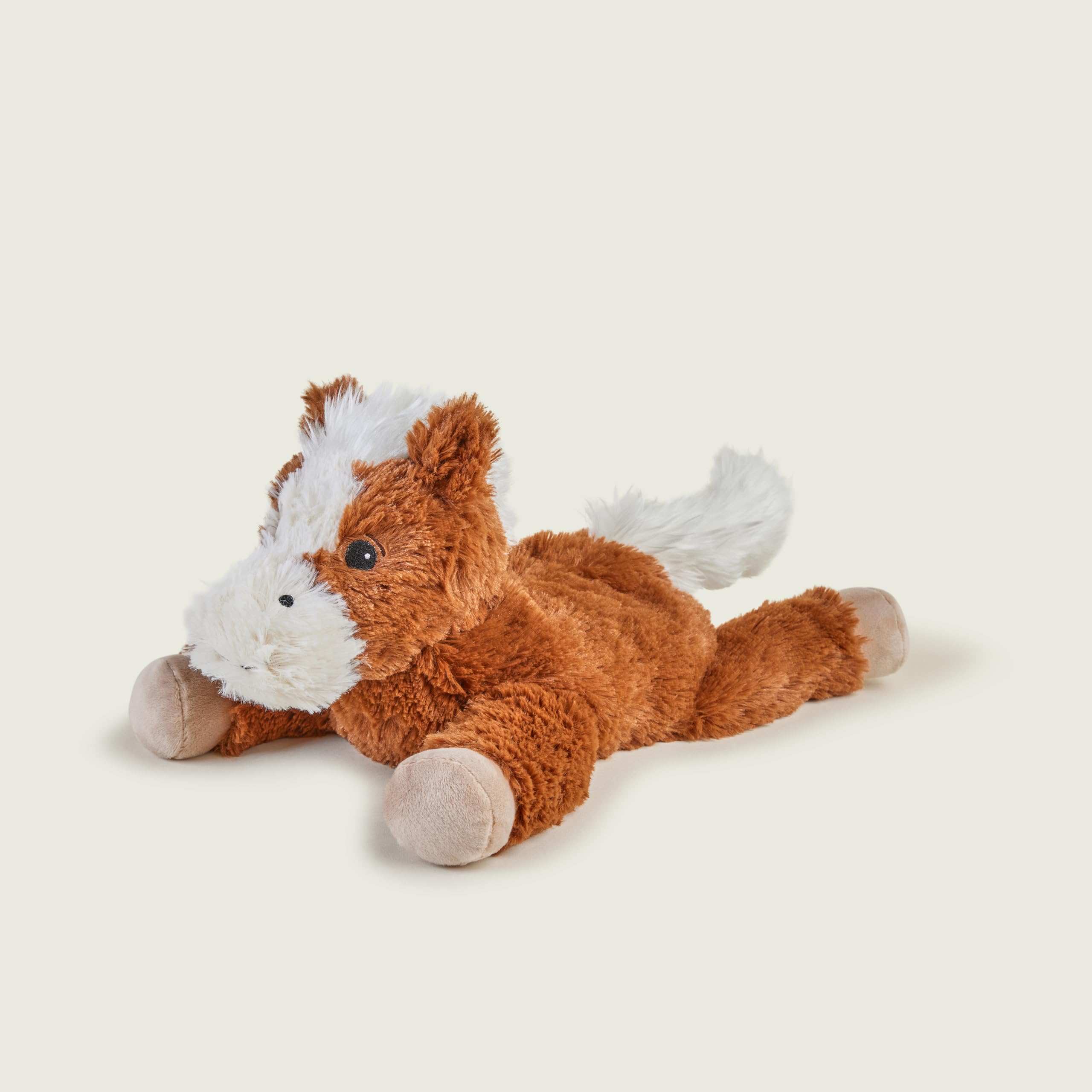 Warmies Plüsch Liegendes Pferd – Mikrowellengeeignetes, beschwertes Wärmestofftier für Kinder und Erwachsene, mit französischem Lavendelduft