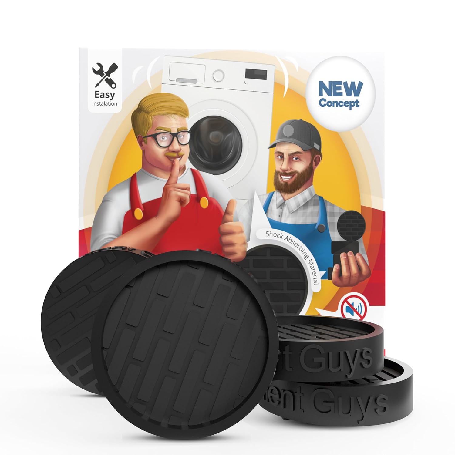 Black Charcoal Anti Vibration Pads for Washing Machine 4