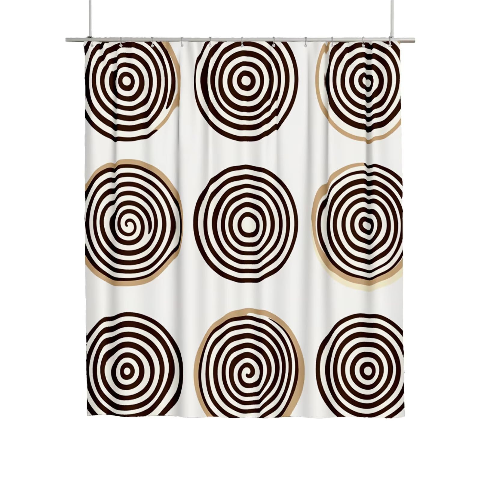 Rideau de douche beige en polyester tissu pour éviter les fuites d'eau