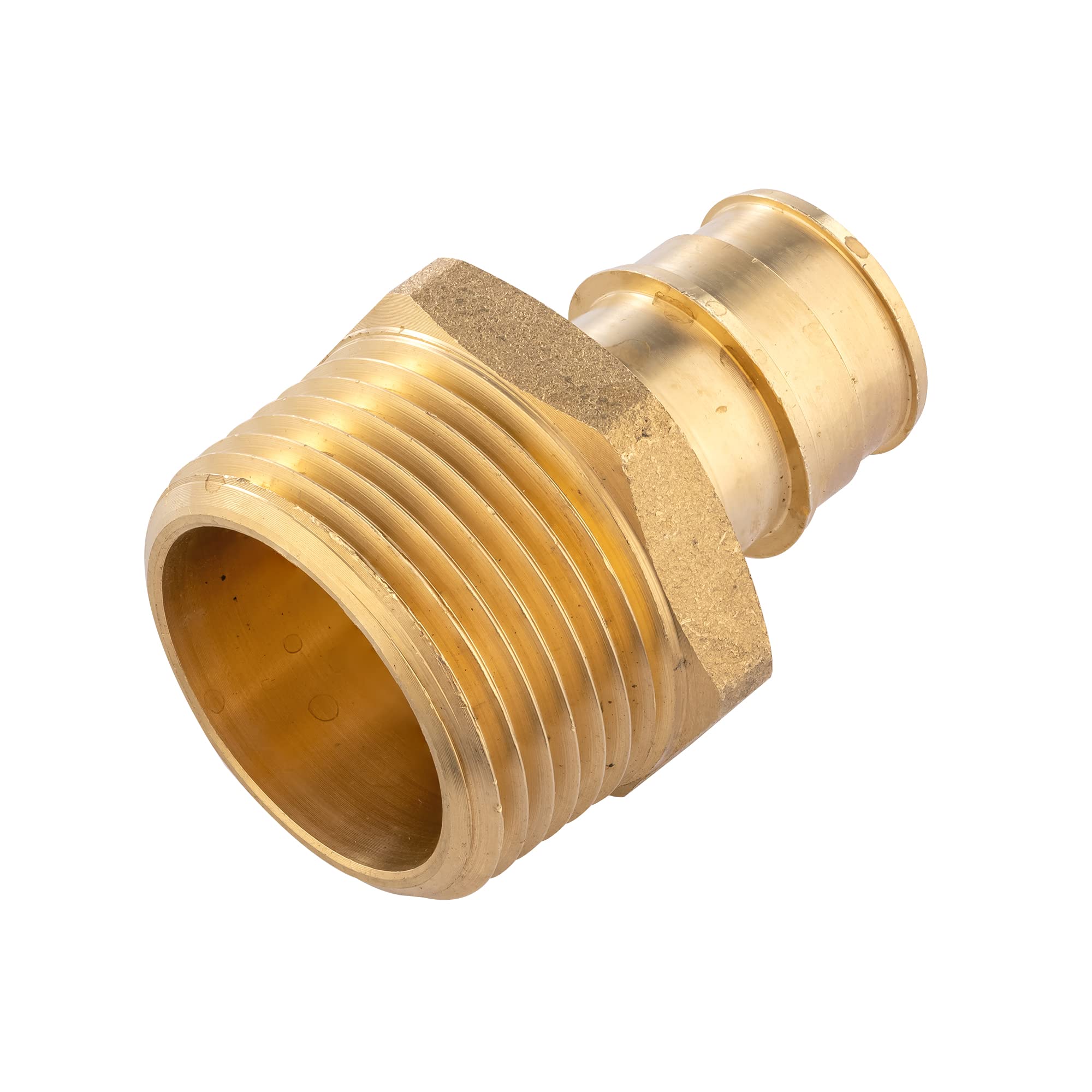 Paquete de 10 accesorios de expansión EFIELD Pex-A de latón de 3/4 pulgadas Pex x 1 pulgada adaptador NPT macho, ASTM F1960