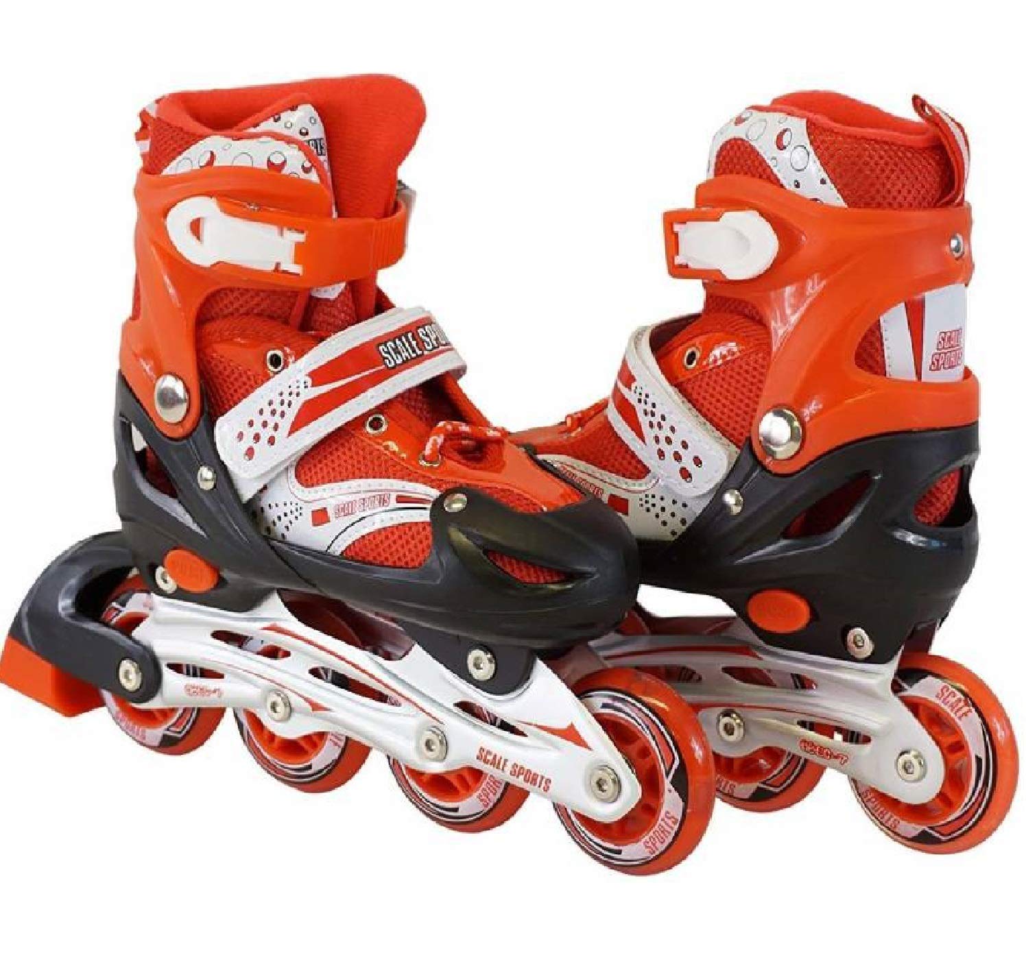 Toy Arena Red Inline Skates Size Adjustable All Pure PU Wheels it has Aluminum-Alloy which is Strong with LED Flash Light on Wheels for Kids (Age 8-14 Years) (B07VLHJD52) Amazon Price History, Amazon Price Tracker