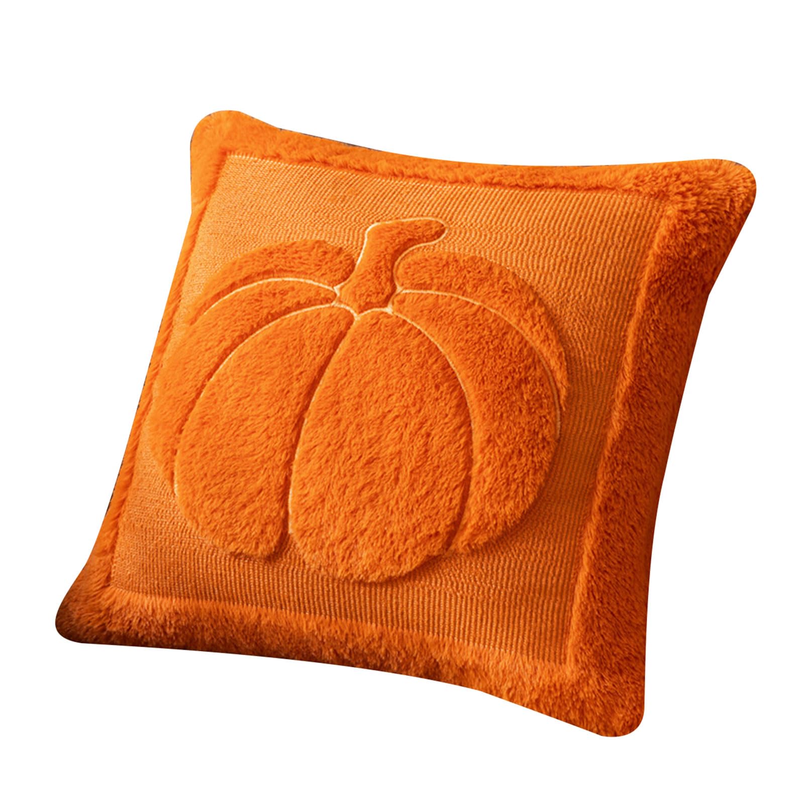 APGLSXY Halloweens Pumpkin Pillow Cover Machine Washable Imitation Hair Cushion Protectors Fall Home Decoration Halloweens Pillow Cover