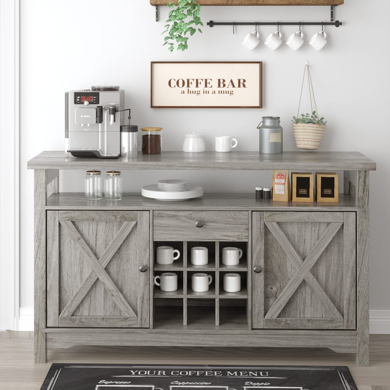 coffee buffet table