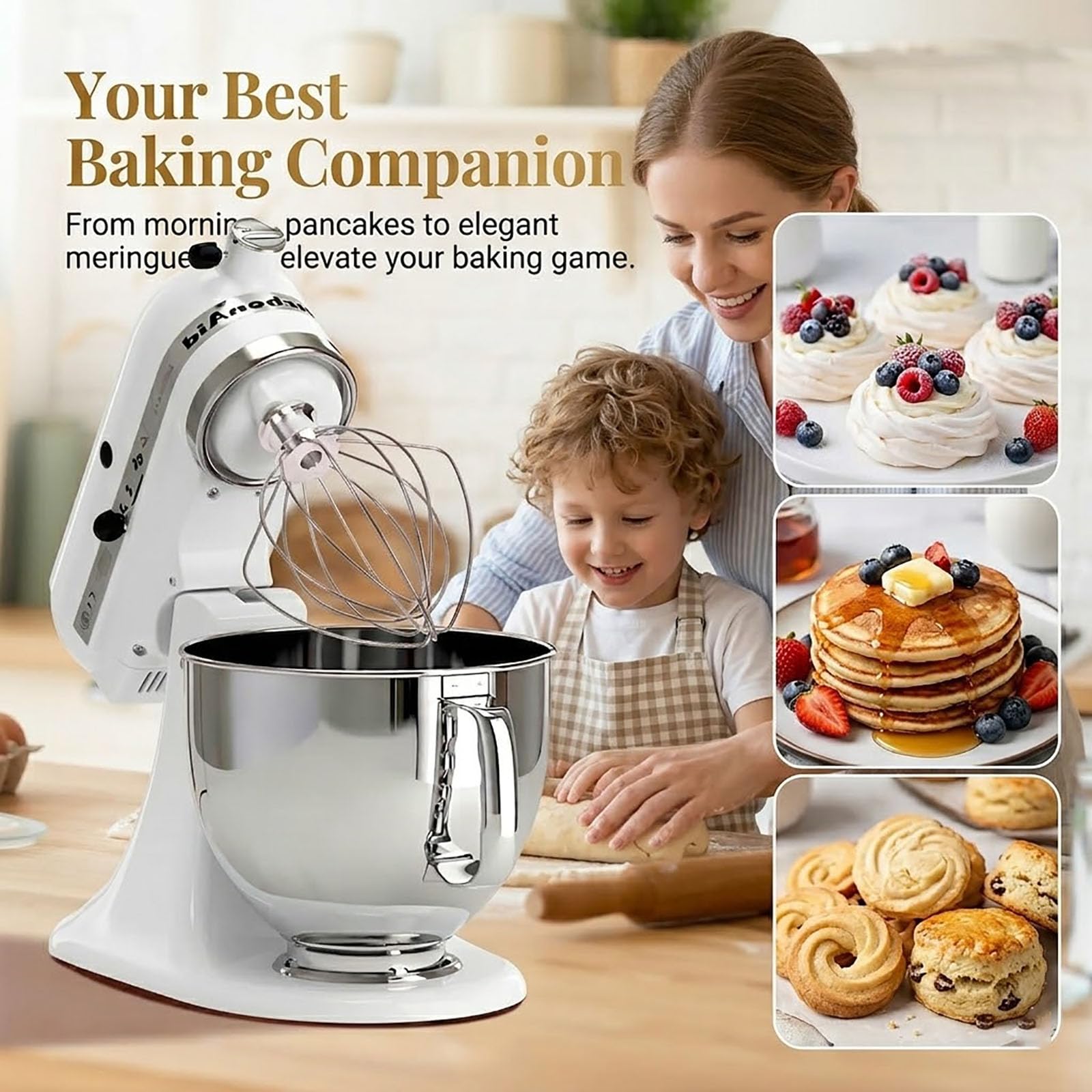 Amazon | TIZZE 6線ホイップアタッチメント KITCHENAIDチルトヘッド