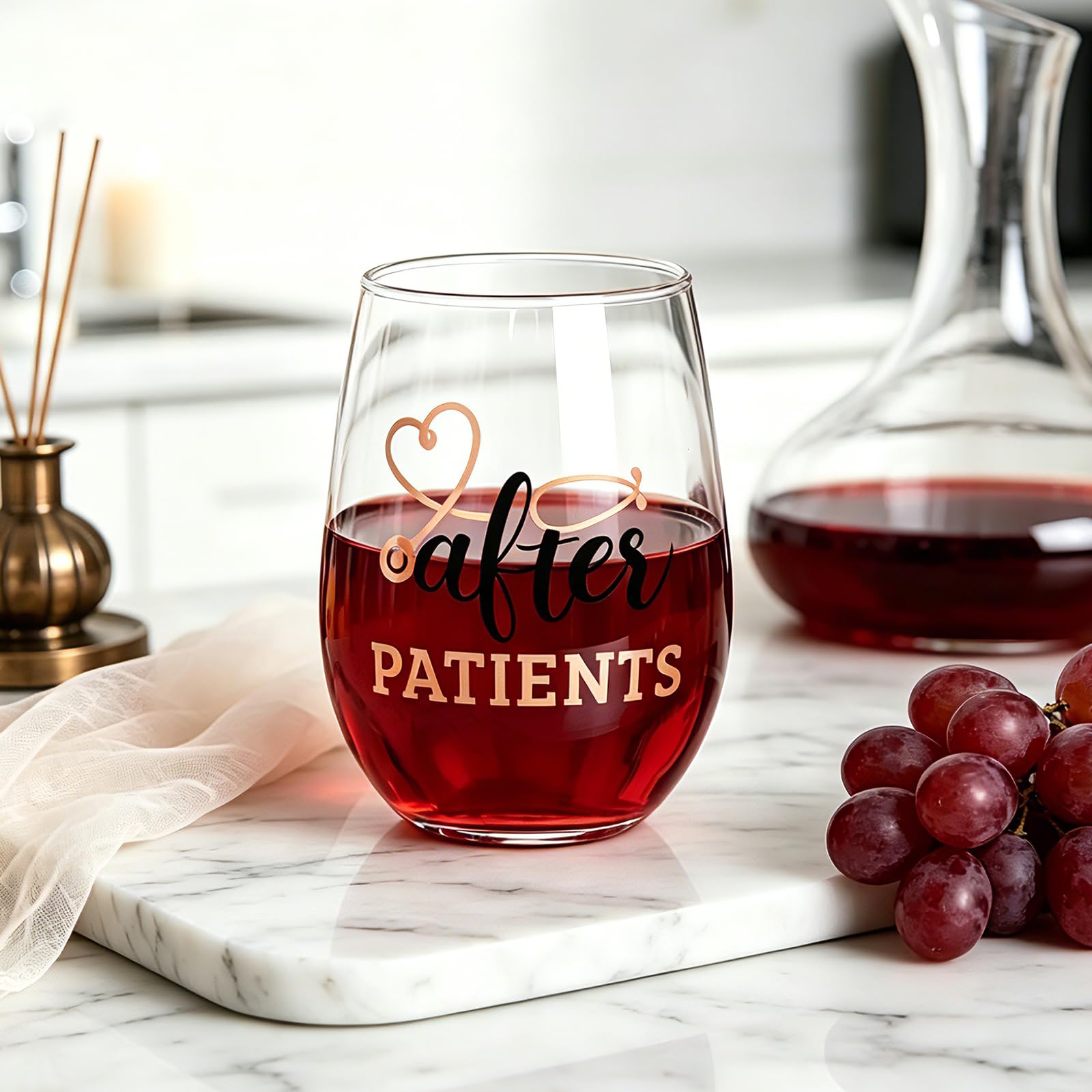 Levfla Zestaw "Before Patients After Patients" Prezenty dla pielęgniarek, 325 ml, kubek do kawy 500 ml, bez nóżki, zestaw kieliszków do kieliszków dla pielęgniarki, lekarza, dentysty, lekarza,