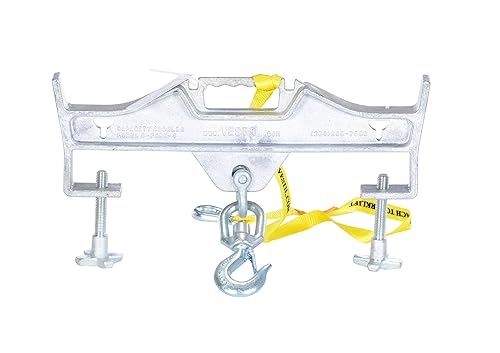 Miniatura 3 de Vestil D-FORK-4-SL Gancho de acero doble giratorio opcional de polipasto 2 in x 23-316 in x 14-12 in 4000 lb Capacidad Plata