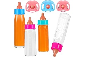 Adorable Doll Feeding Set: 7 PCS/Set Baby Doll Bottles for Dolls, 4...