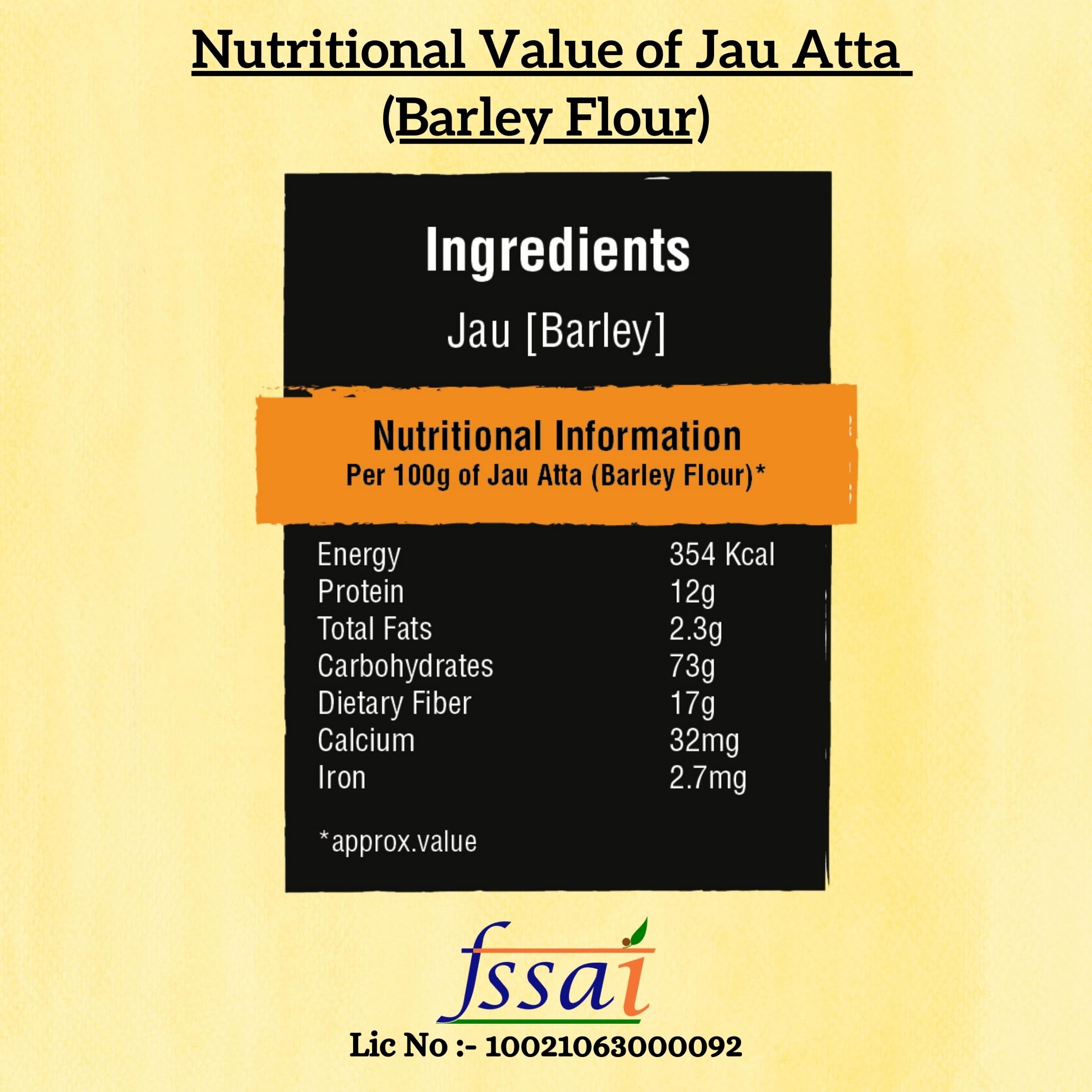 Amwel Combo of Oats Atta 450g + Jau Atta 450g | Oats Flour + Barley Flour | Diabetic Friendly Low GI Fiber Atta for Chapati | Helps Weight Manage | For Good Health | 900g | Vacuum Packed - Image 2 thumbnail