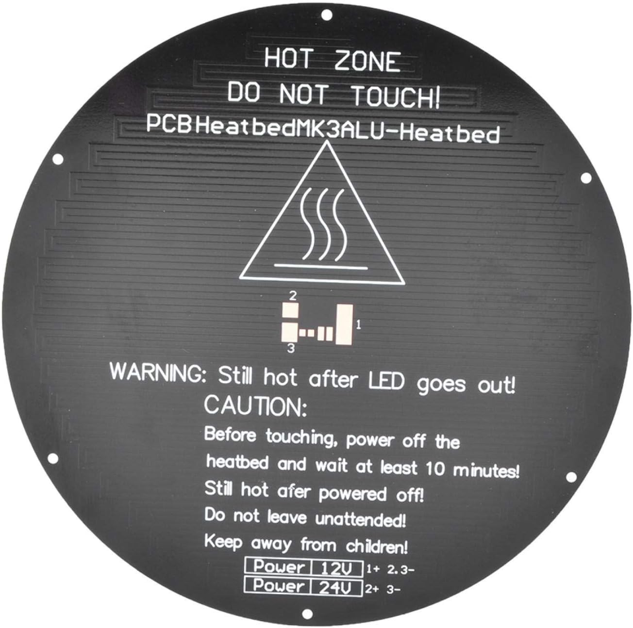 Precise Stable Round Hot Bed, Thinness Heat Bed, Pressure Resistance For Printer 3D Printer