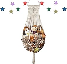 Teddy Hammocks Stuffed Animals Toy Storage Hammock Corner Hanging Organizer Holder Macrame Plush Toy Net for Teddy Bears Nursery Bedroom Décor