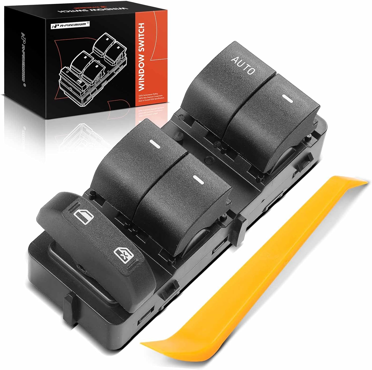 A-Premium Master Power Window Switch Compatible with Ford Explorer 08-10, Explorer Sport Trac, Edge 08-10, Expedition 08-14 & Lincoln MKX & Mercury Mountaineer, Front Left Side