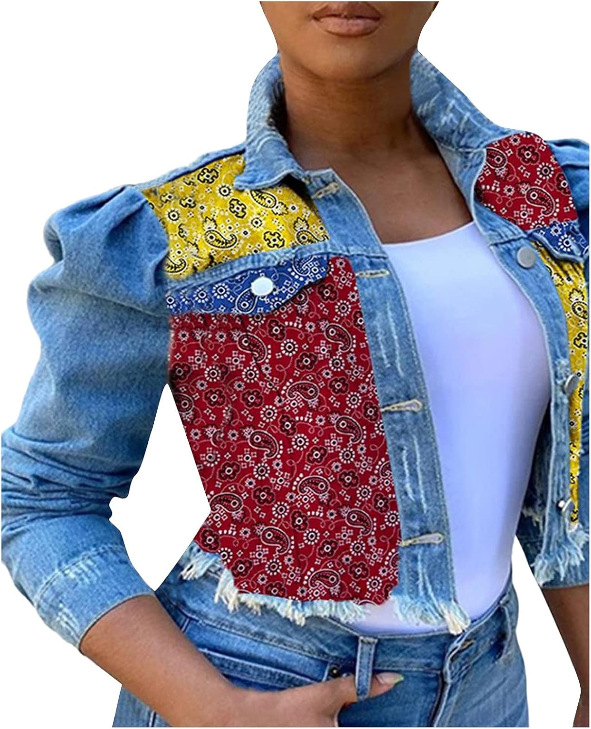 Crop Denim Jean Jacket 