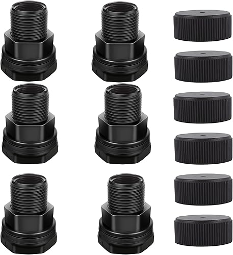 Miniatura 8 de Manguera de jardín de PVC con enchufe, NPT hembra de 12 pulgada, GHT macho de 34 pulgadas (rosca de manguera de jardín), para barriles de lluvia,