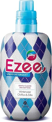 Godrej Ezee Liquid Detergent for both Top load and Front load Washing - 500g Bottle, for Winter Wear | Added Conditioner | No Soda Formula |...