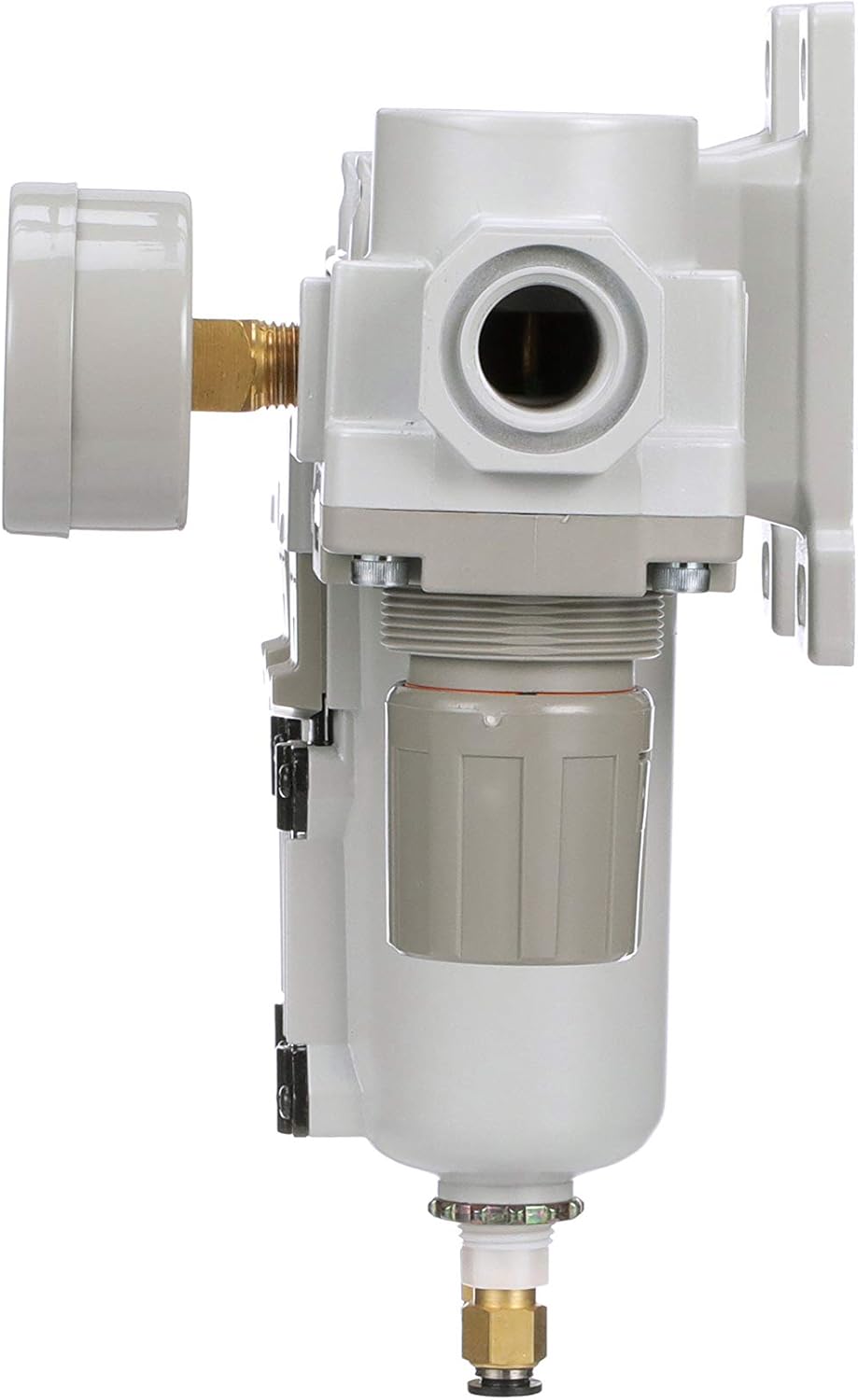 PneumaticPlus SAU430-N06DG-MEP Three Stage Air Drying System Particulate Air Filter, Coalescing Filter, Air Pressure Regulator Combo 3/4" NPT - Metal Bowl, Auto Drain, Bracket, Gauge - Image 4