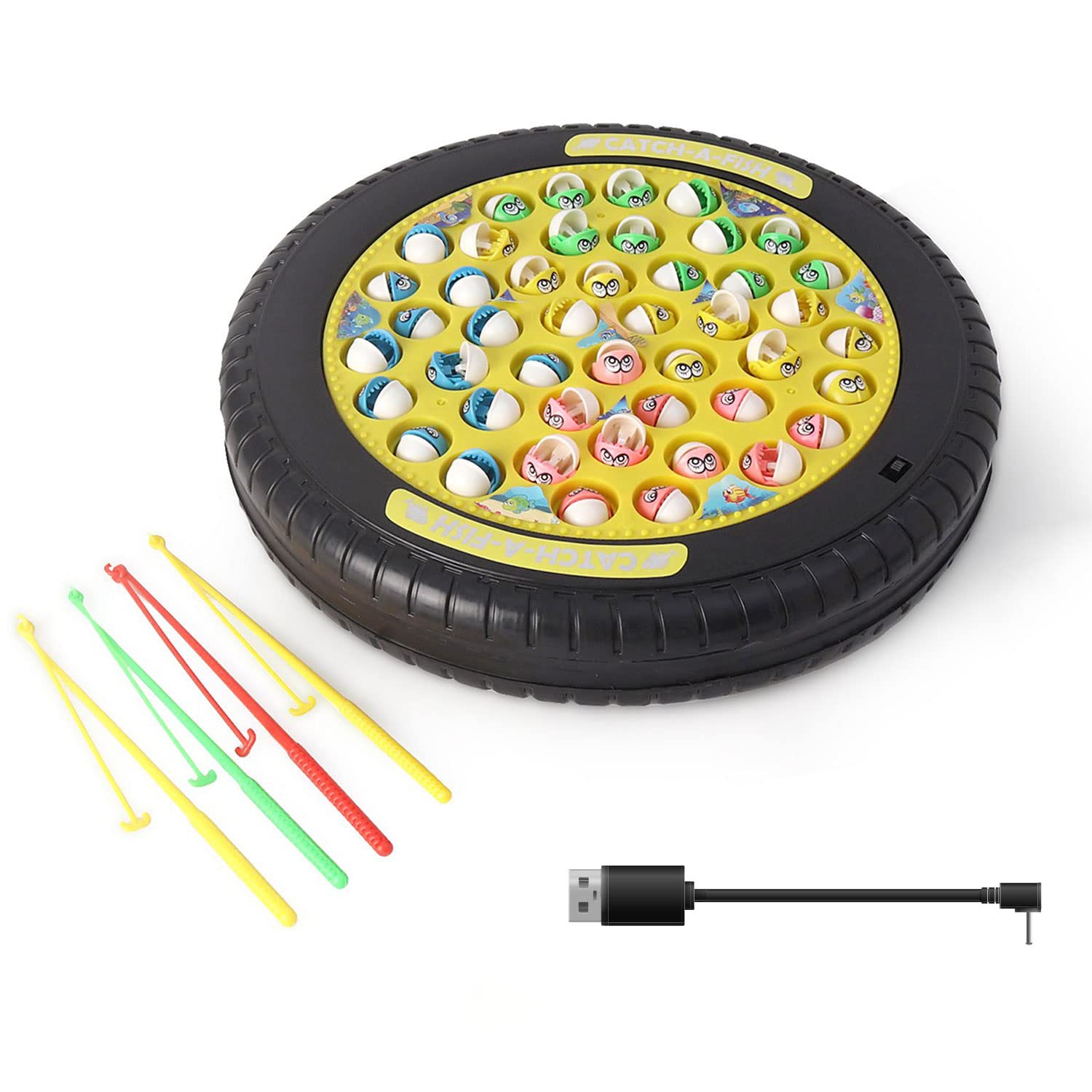 See full amazon price history chart for Rechargeable Fishing Game: 45 Fish, 4 Fishing Poles, Rotating Board, Musical Fun for Kids & Toddlers | Family Board Game, Quiet Play for 1-4 Players - Yellow Rechargeable Fishing Game: 45 Fish, 4 Fishing Poles, Rotating Board, Musical Fun for Kids & Toddlers | Family Board Game, Quiet Play for 1-4 Players - Yellow (B0CTYGX67D) Amazon Price History, Amazon Price Tracker