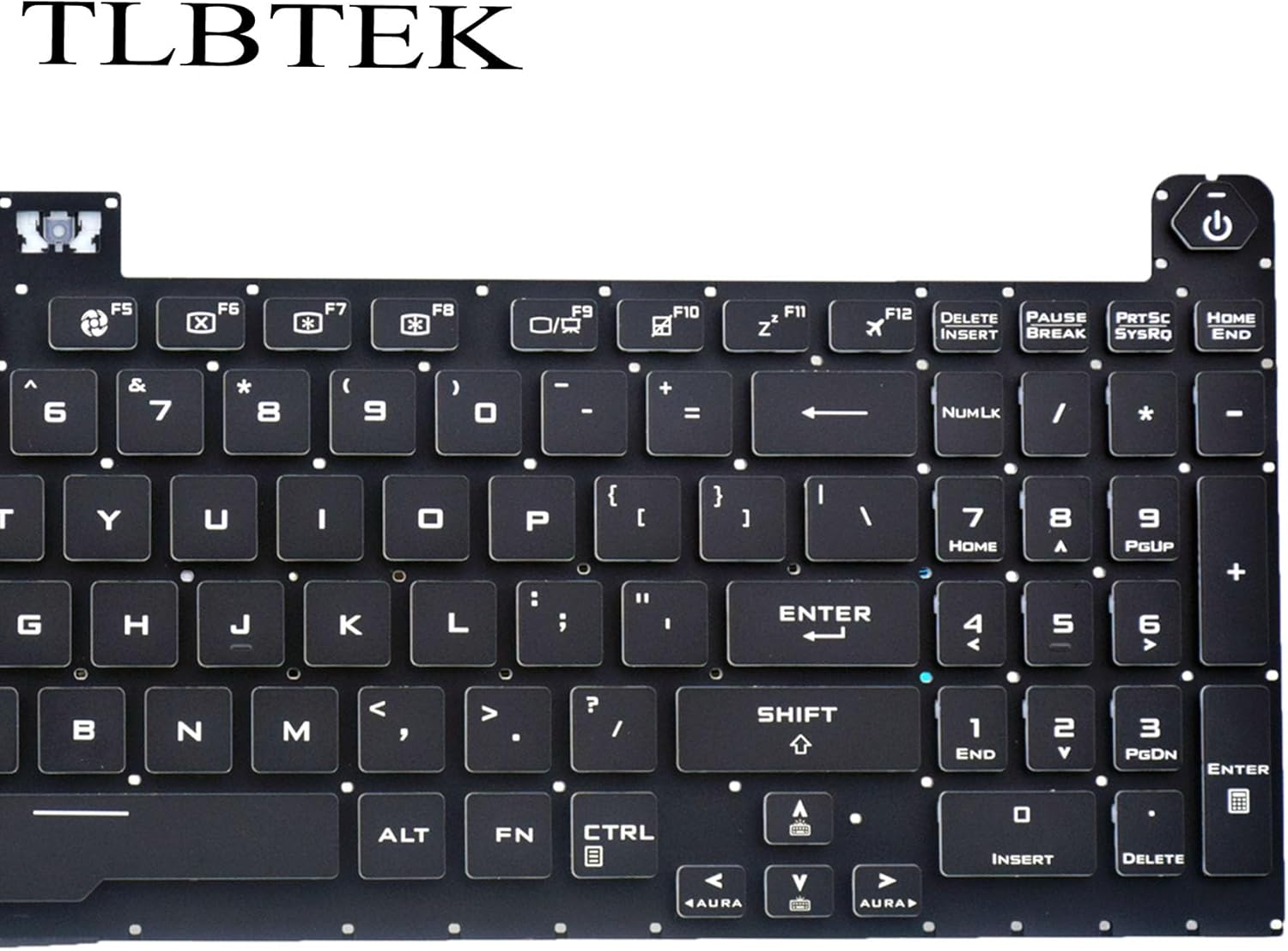 TLBTEK Backlight Keyboard Replacement Compatible with Asus TUF Gaming A15 FX506 FA506 FA556 TUF506.TUF A17 FA706.TUF Gaming F17 FX706LI FX706 FX706L FA706U FX706U FA706 661VUS00 Series RGB Laptop