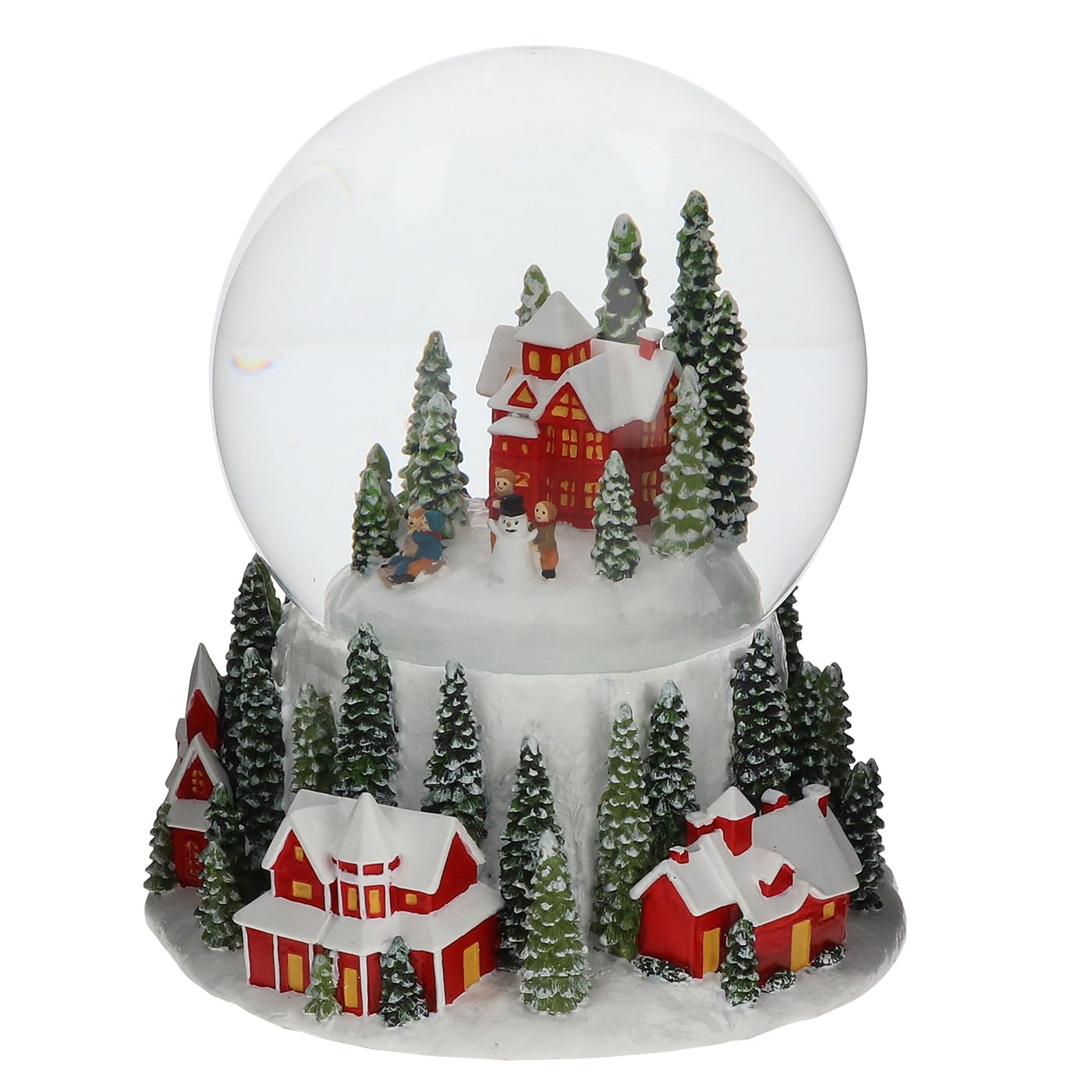 Shudehill Giftware Deluxe Christmas Snowglobe - Xmas Village, Train & Santa Sleigh Themed (Village Traditional)
