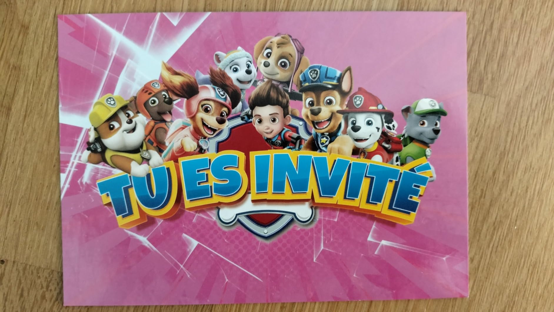 BIGADO 12 carte anniversaire pat patrouille format DIN A6 compatibles