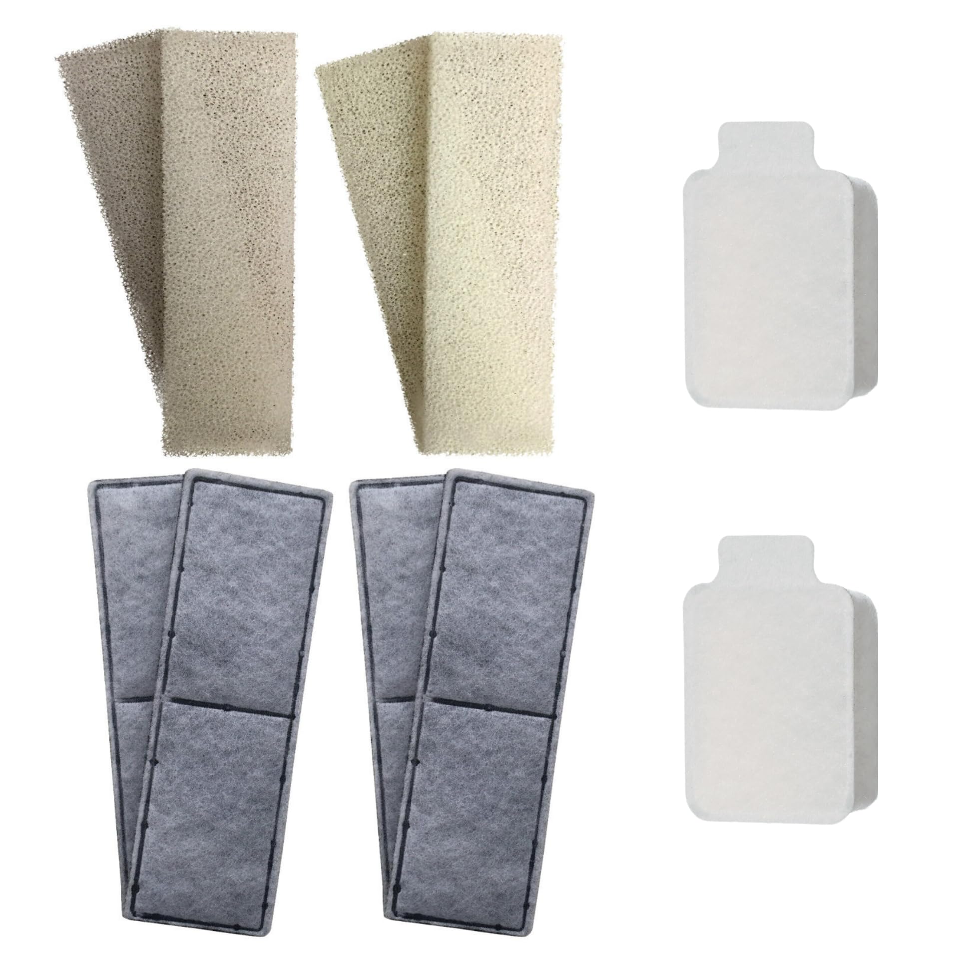 4 x Compatible With Fluval U3 Foams + 4 Polycarbon Filters + 2 Clean & Clear U3 Filter Media U Series Internal Filter Cartridges