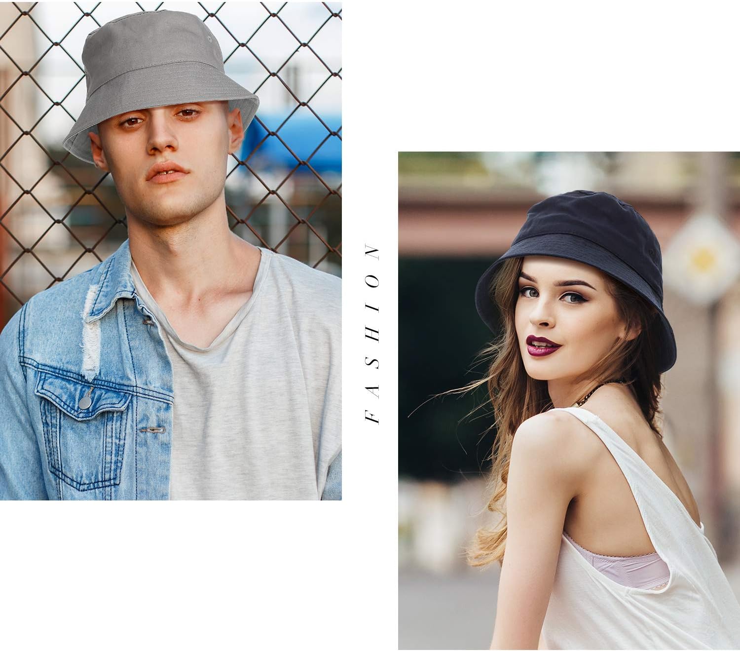 SATINIOR Bucket Hats for Men Women Sun Travel Summer Hat Adult Fishing Breathable Cotton Hat