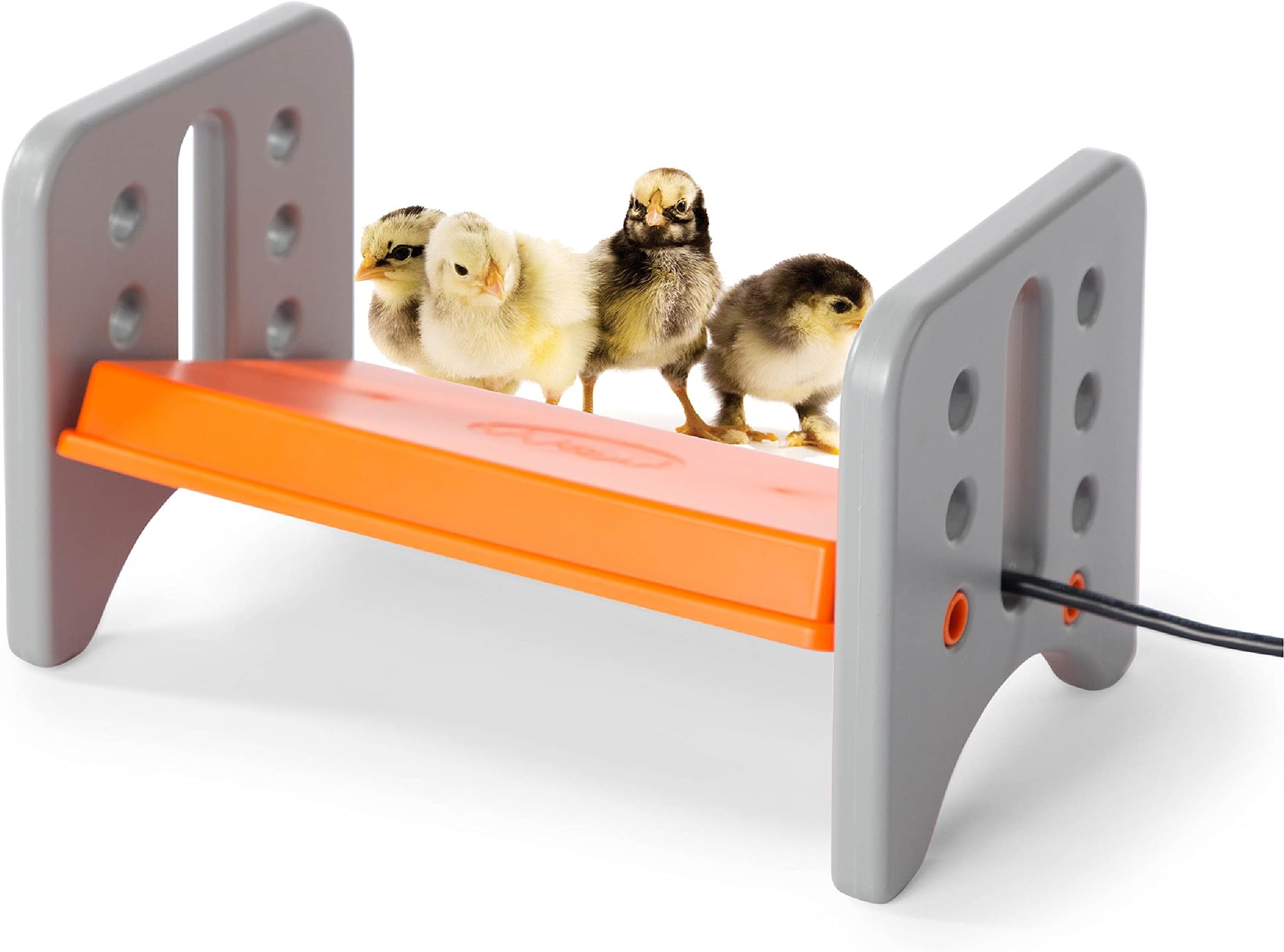 K&H Pet Products Thermo Chicken Brooder, Brooder Heater for Chicks, Chick Brooder Plate, Safe Alternative to Heat Lamp for Chickens - Gray/Orange Small 8 X 13.5 X 8 Inches