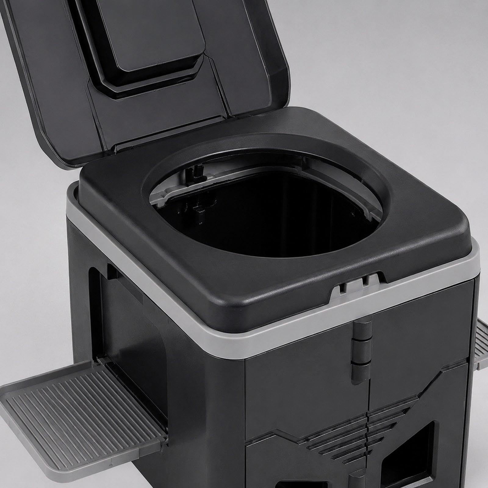 Inodoro Portátil Plegable para Adultos Niños Taburete Sanitario de Viaje Compacto Asiento Ergonómico de Material PP Fácil Limpieza Adecuado para