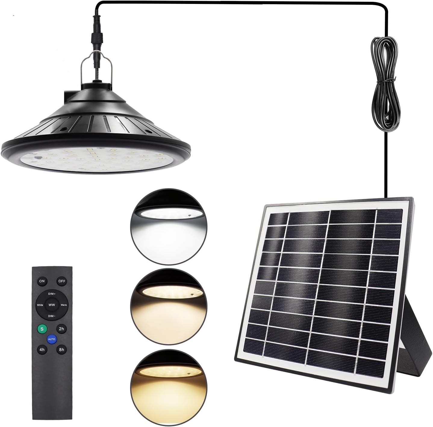 Lampadario Solare Con Telecomando 152 LED | 2500LM | Sensore Movimento | Ricarica USB E Solare - Foto 9