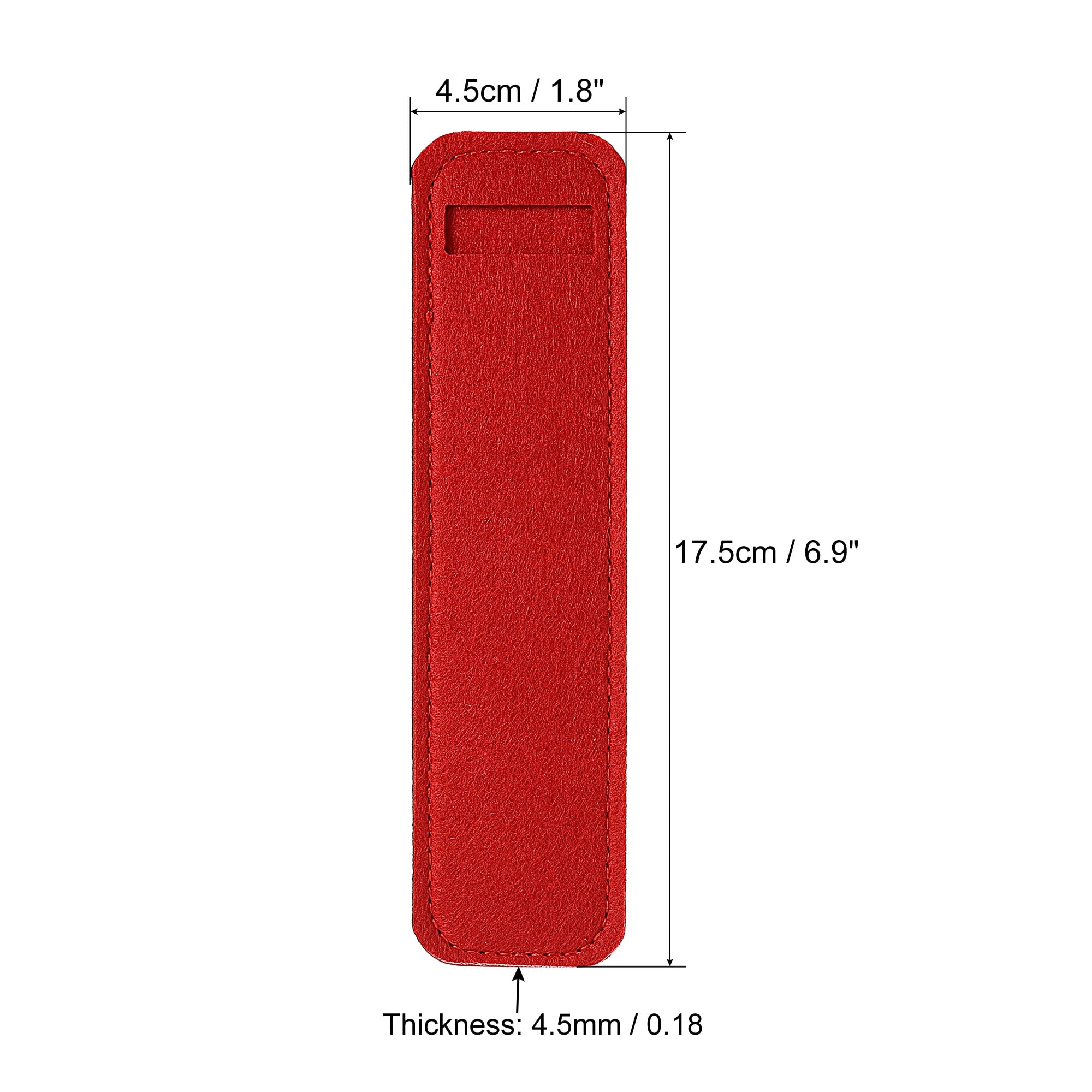 PATIKIL Felt Pen Case 4 Pack Pencil Bag Mini Pocket Protector Storage Sleeve Pouch Holder, Red - Image 2